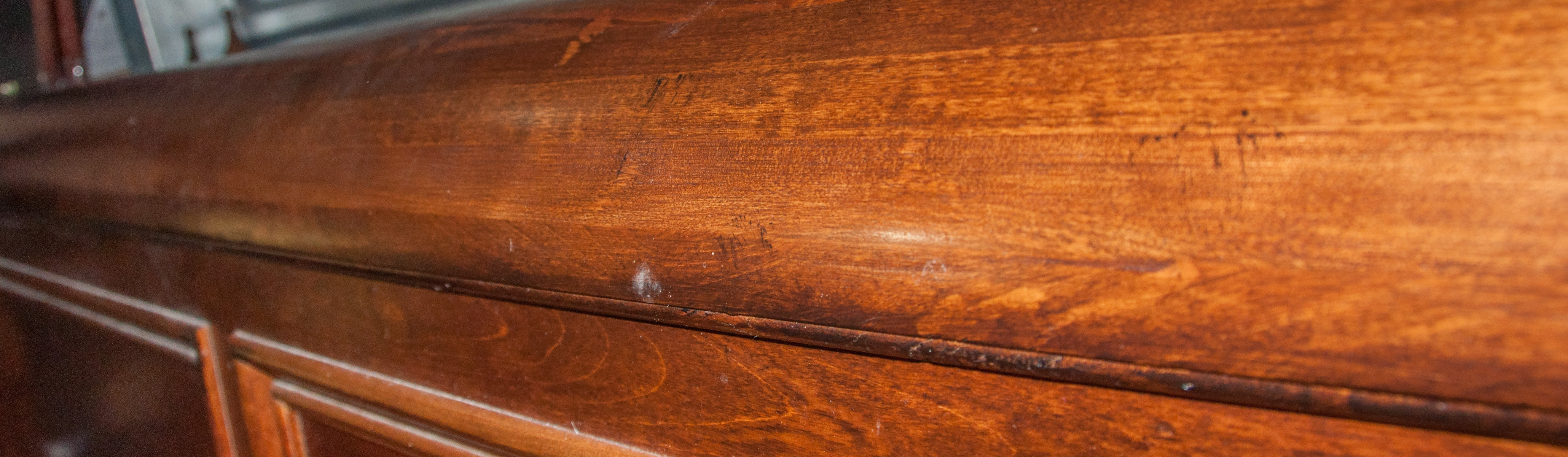 Queen Cherry Wood Sleigh Bed