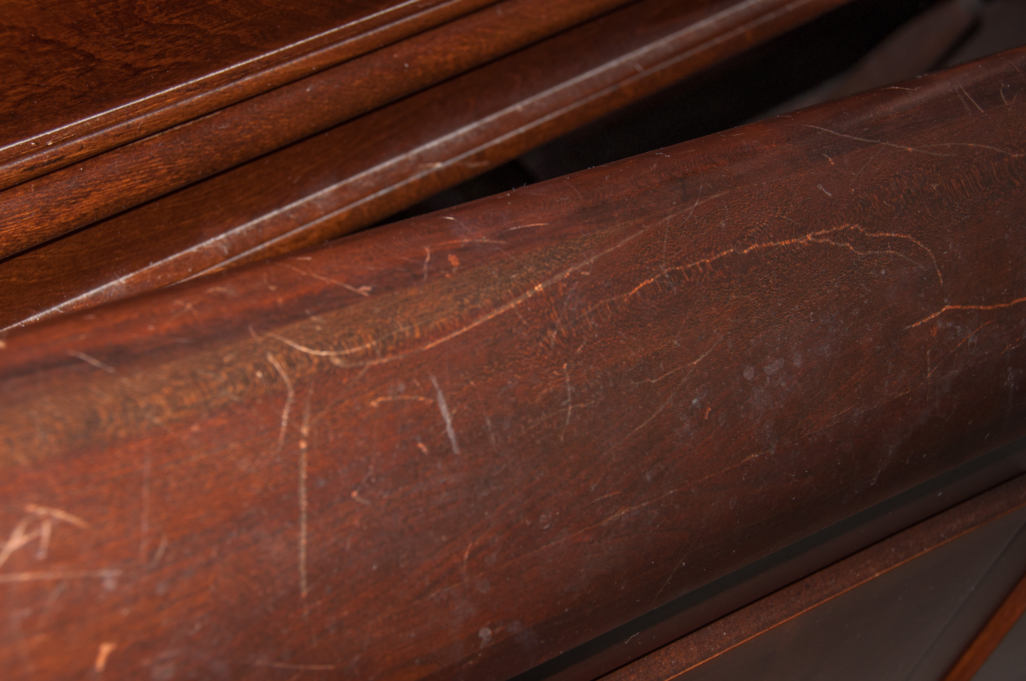 Queen Cherry Wood Sleigh Bed