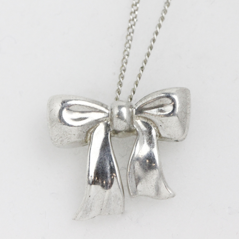 Tiffany & Co. Sterling Silver Bow Necklace