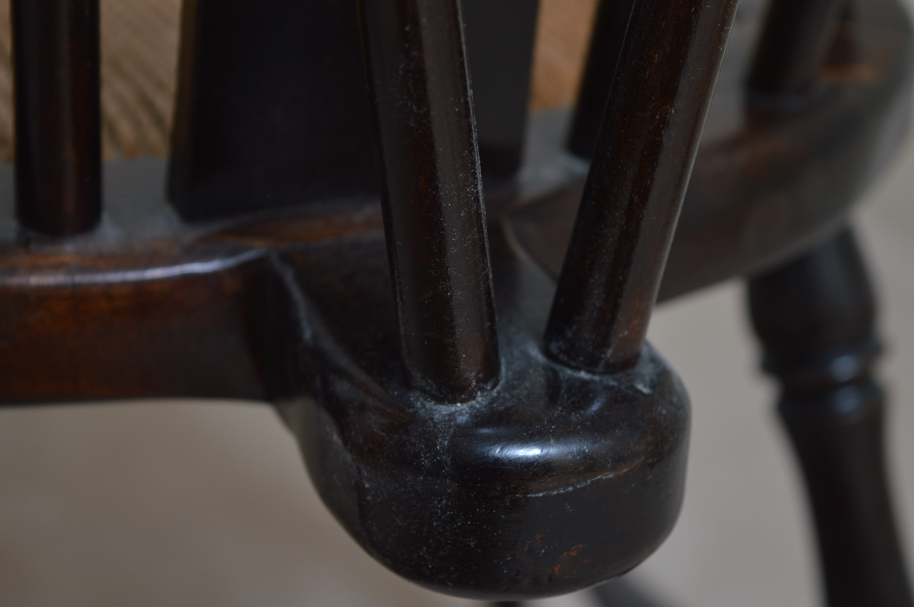 Antique Windsor Chairs  with Rush Woven Seats