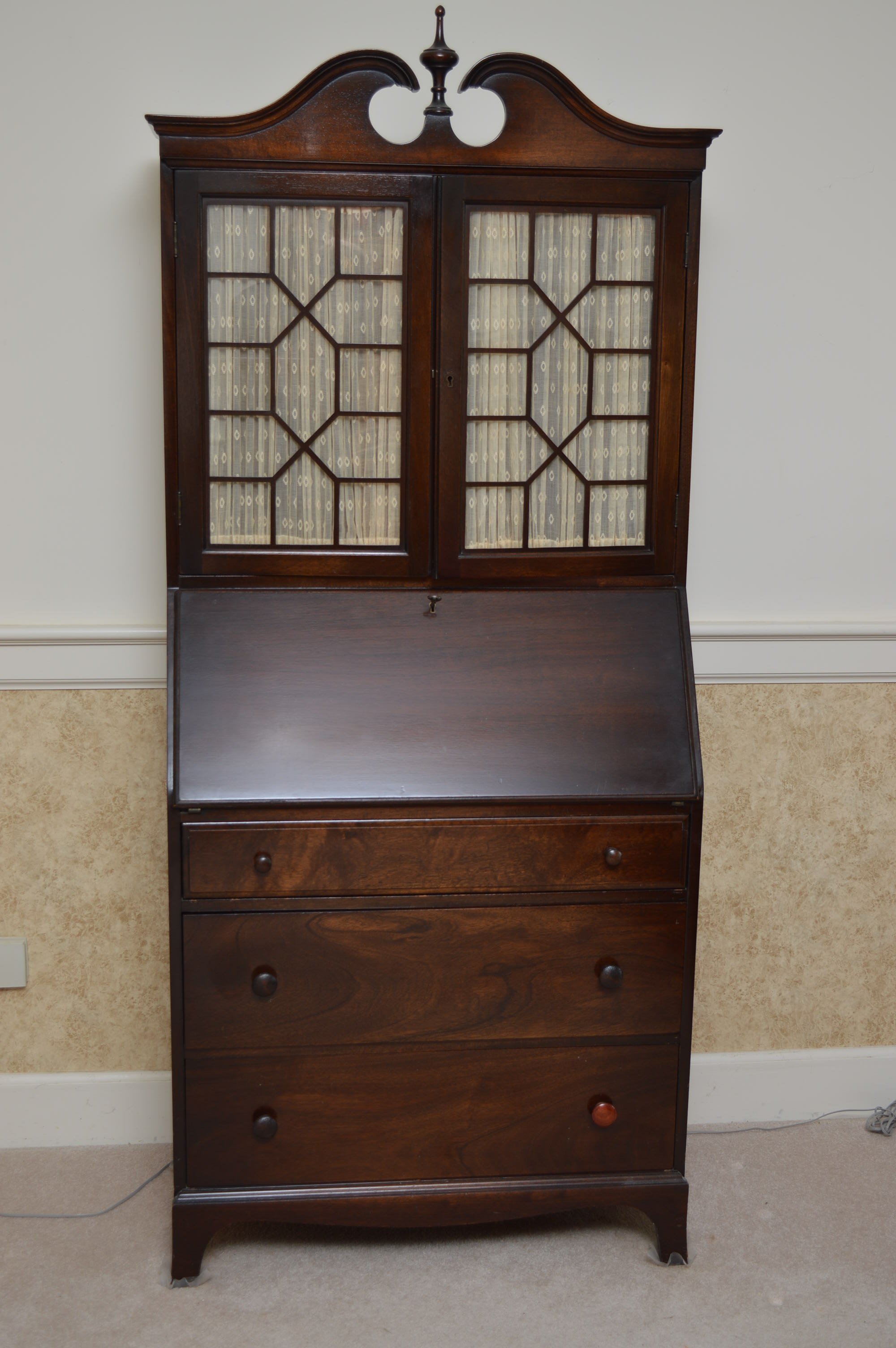 Vintage Walnut Secretary Desk by Rockford Cabinet Company