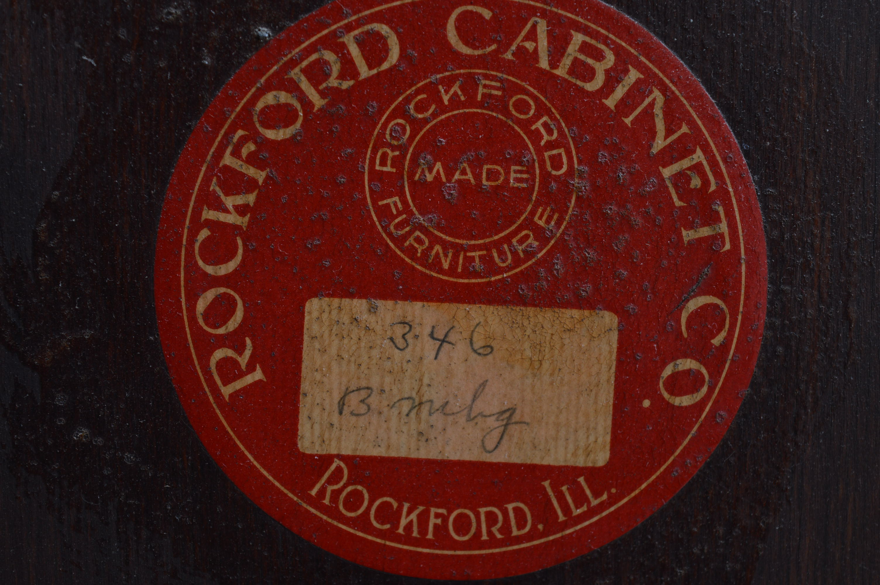 Vintage Walnut Secretary Desk by Rockford Cabinet Company