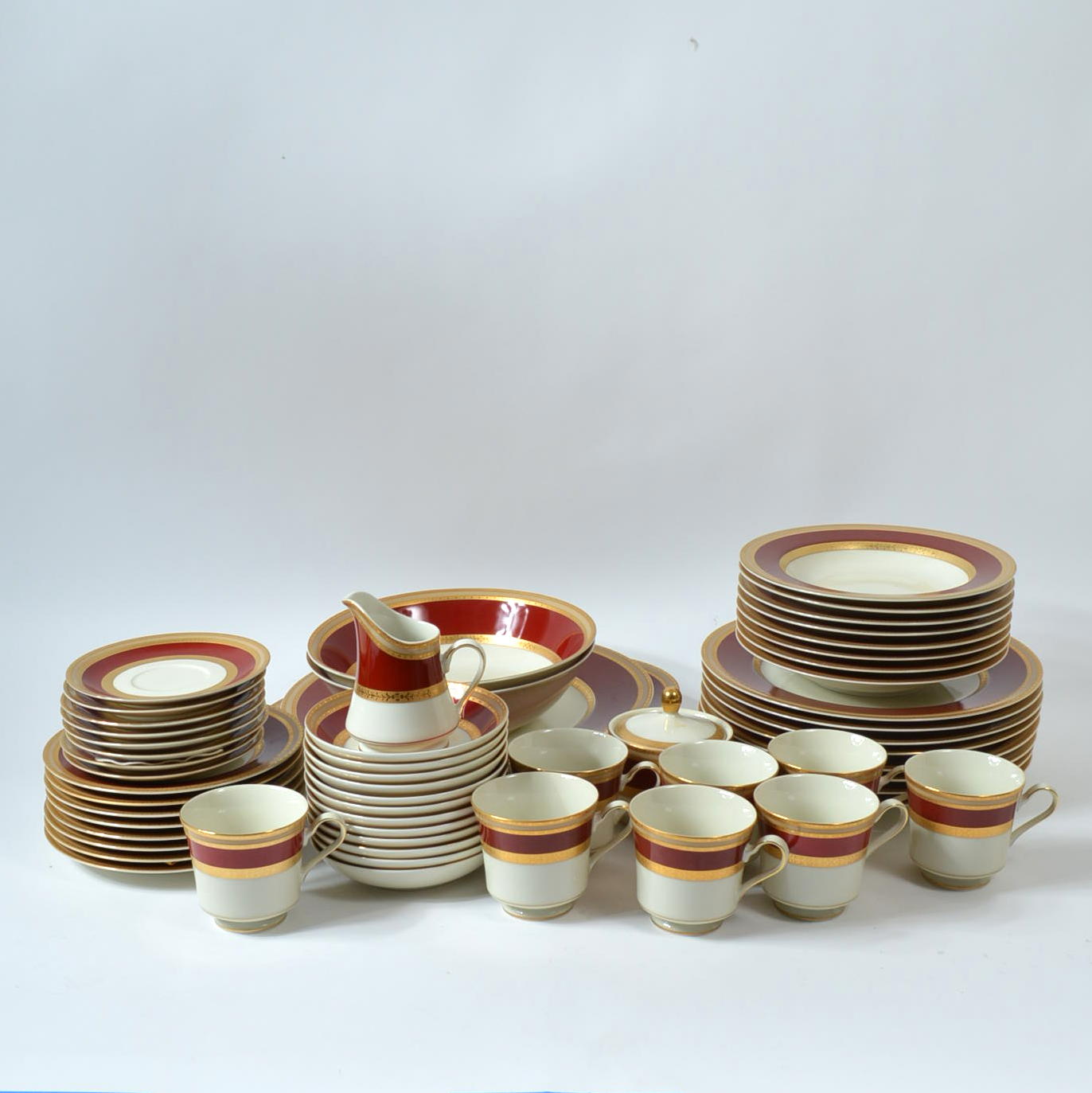 Mikasa "Grande Ivory French Embassy Red" China Set