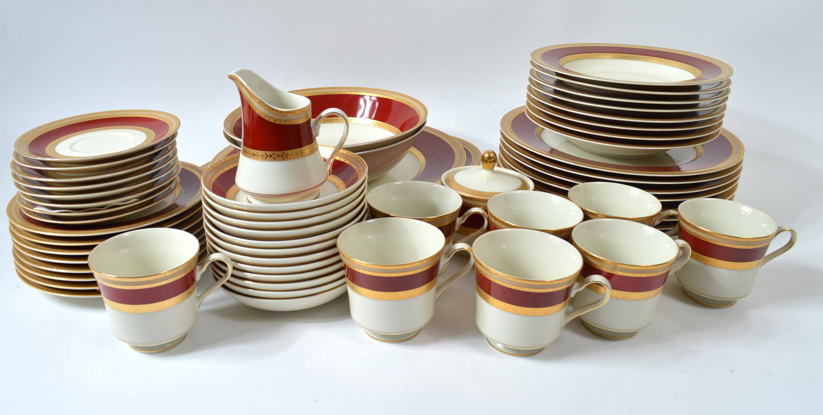 Mikasa "Grande Ivory French Embassy Red" China Set