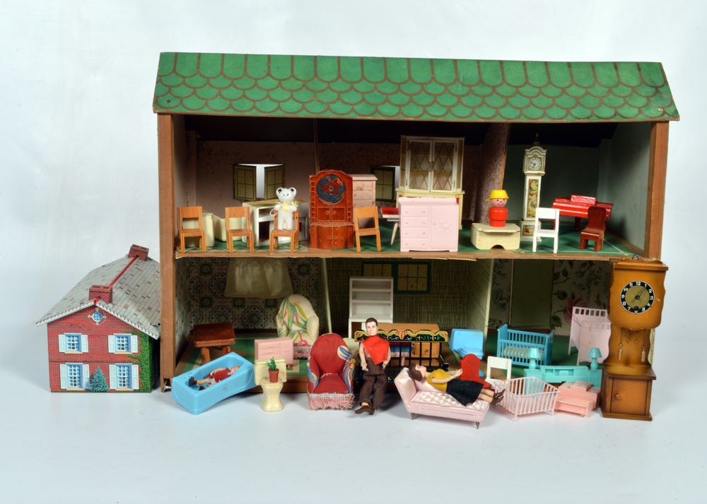 Vintage Doll House and Accessories