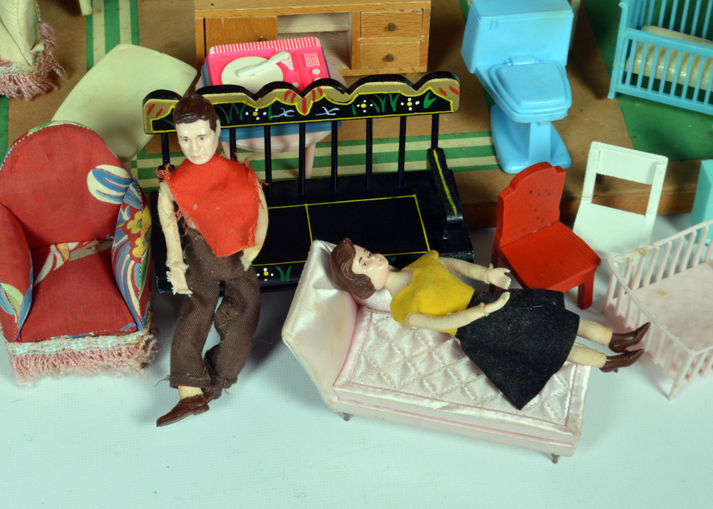 Vintage Doll House and Accessories