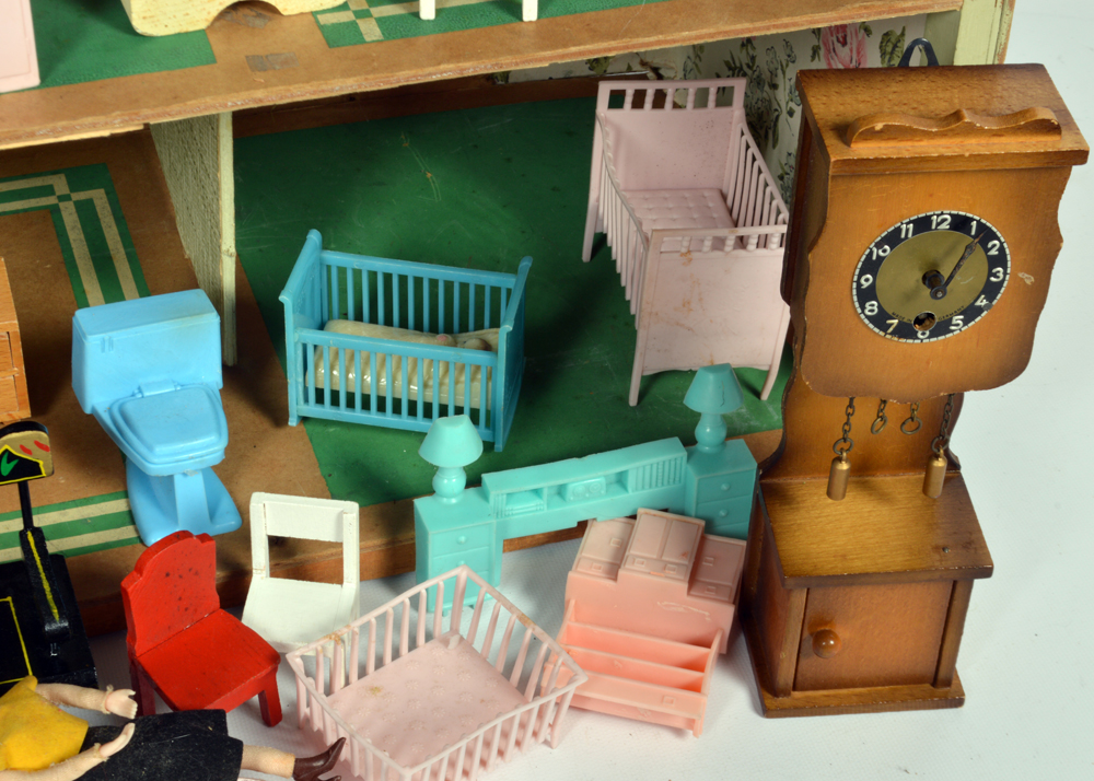 Vintage Doll House and Accessories