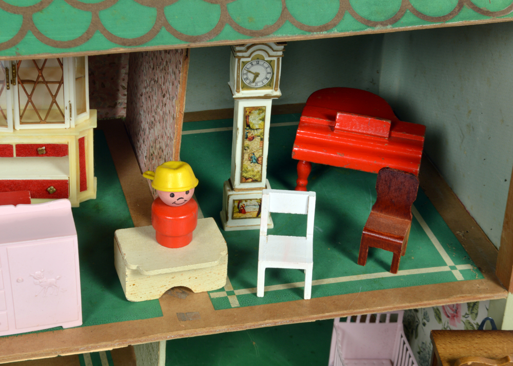 Vintage Doll House and Accessories