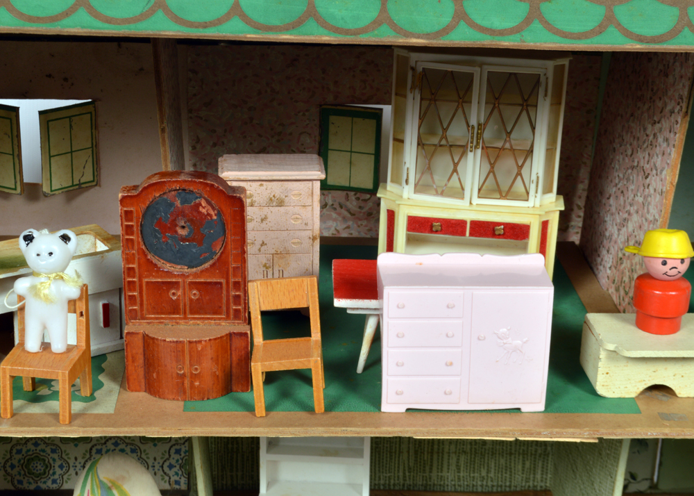 Vintage Doll House and Accessories