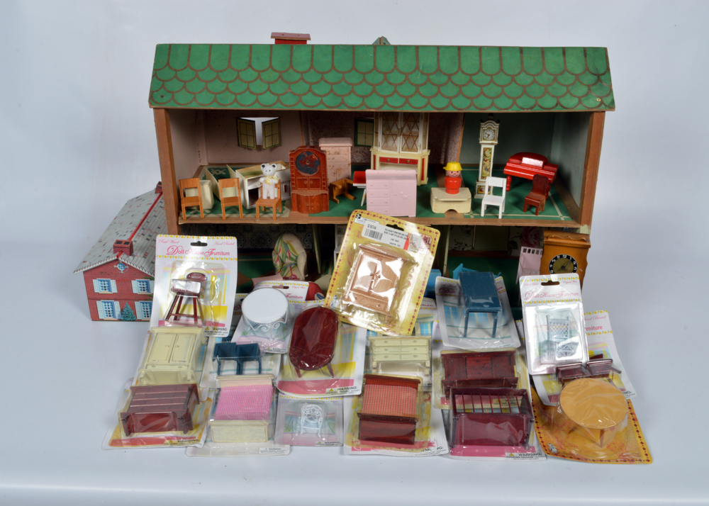 Vintage Doll House and Accessories