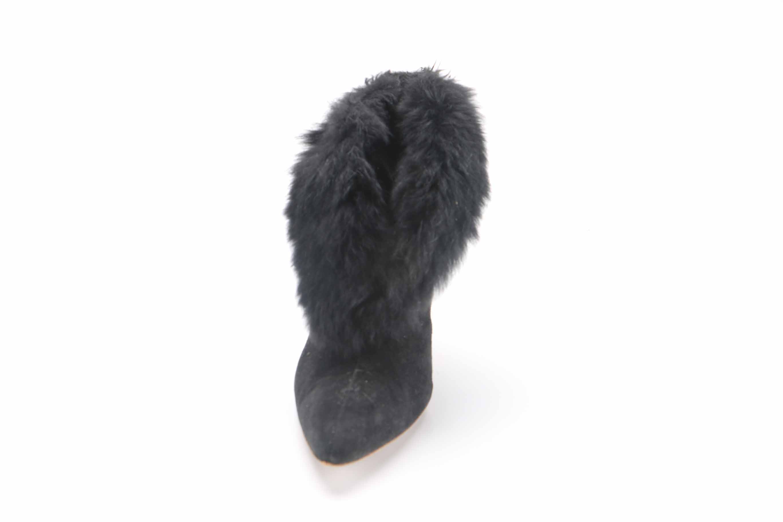 Fur Trimmed High Heels