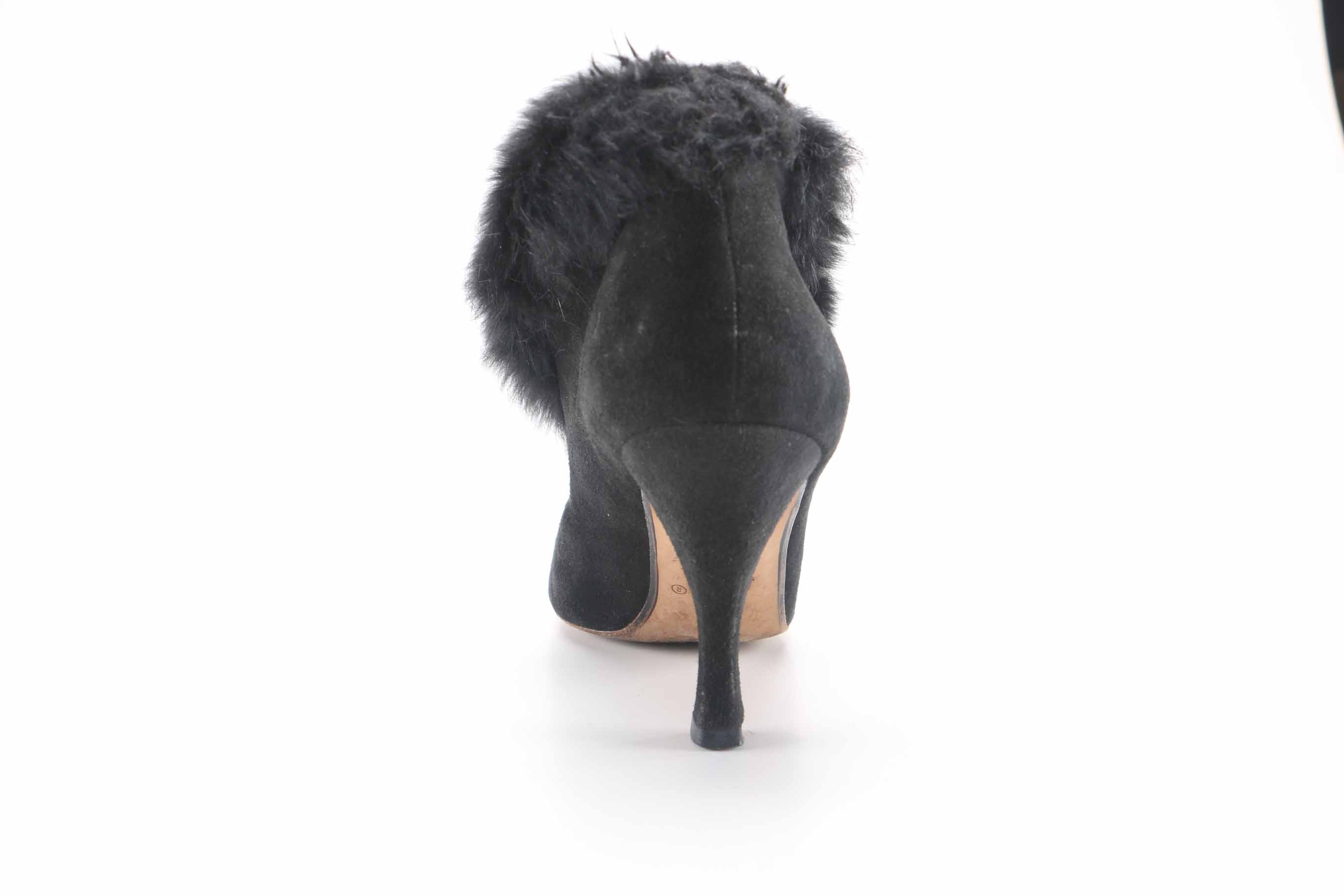 Fur Trimmed High Heels