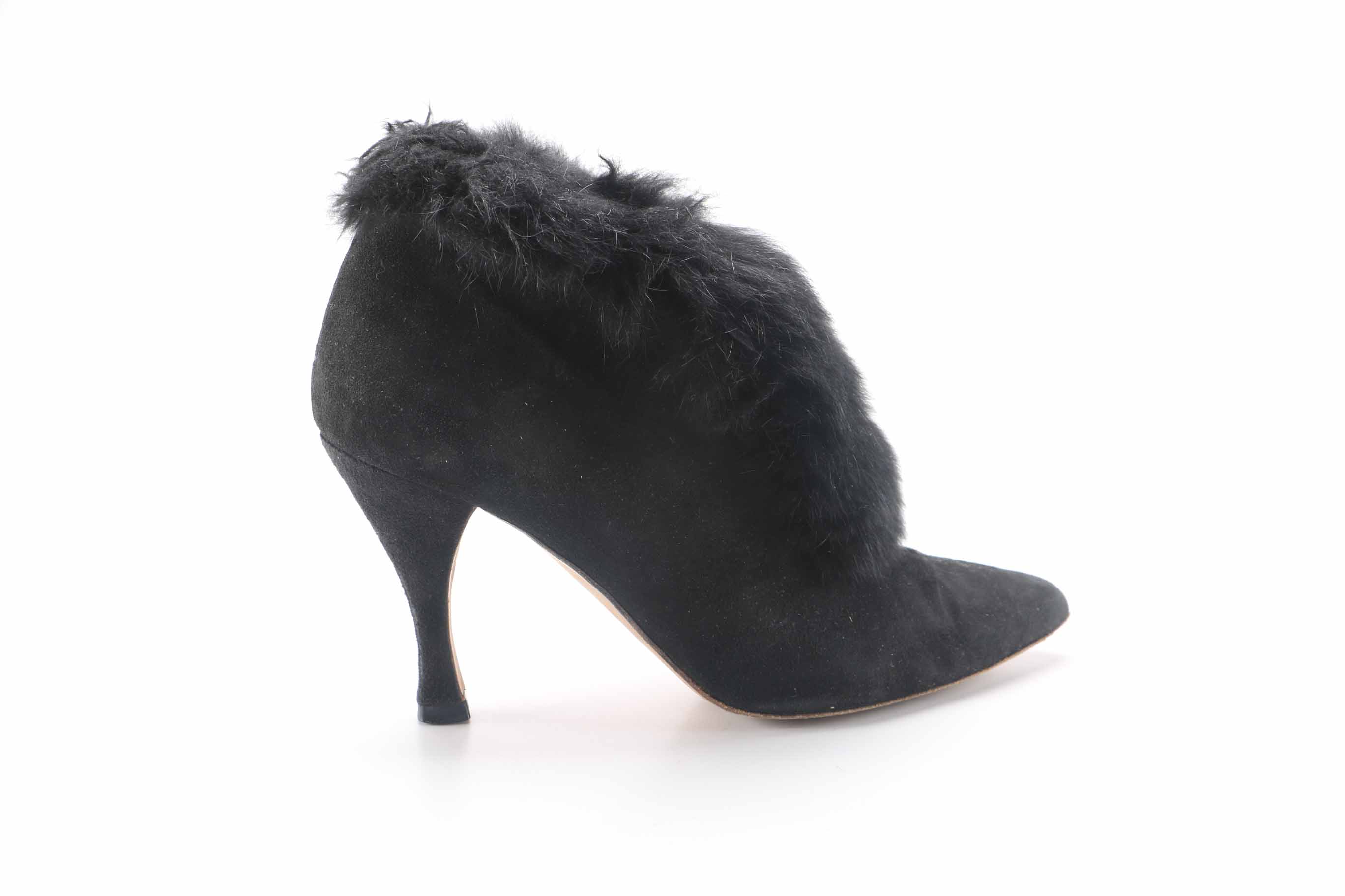 Fur Trimmed High Heels