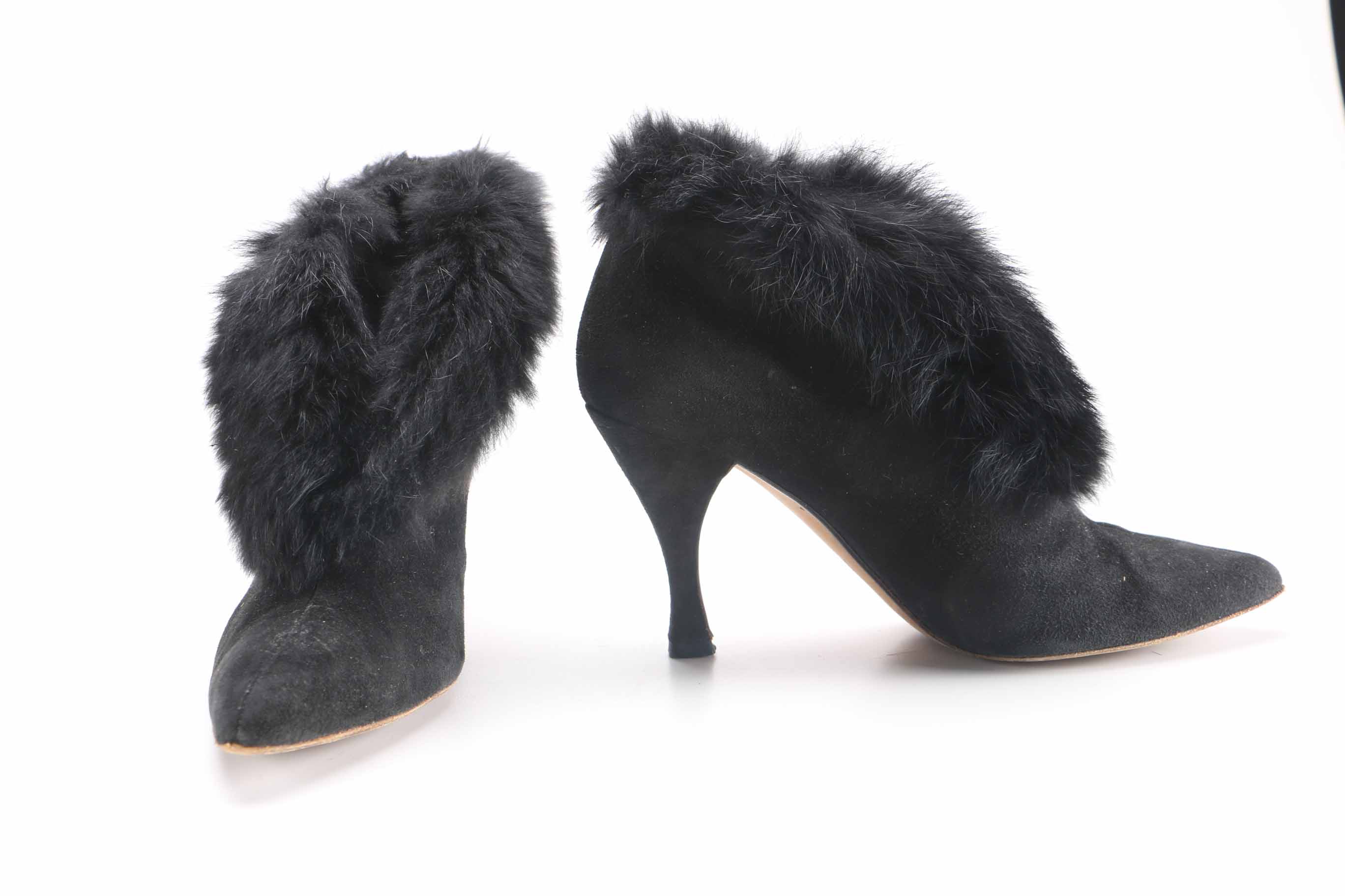 Fur Trimmed High Heels