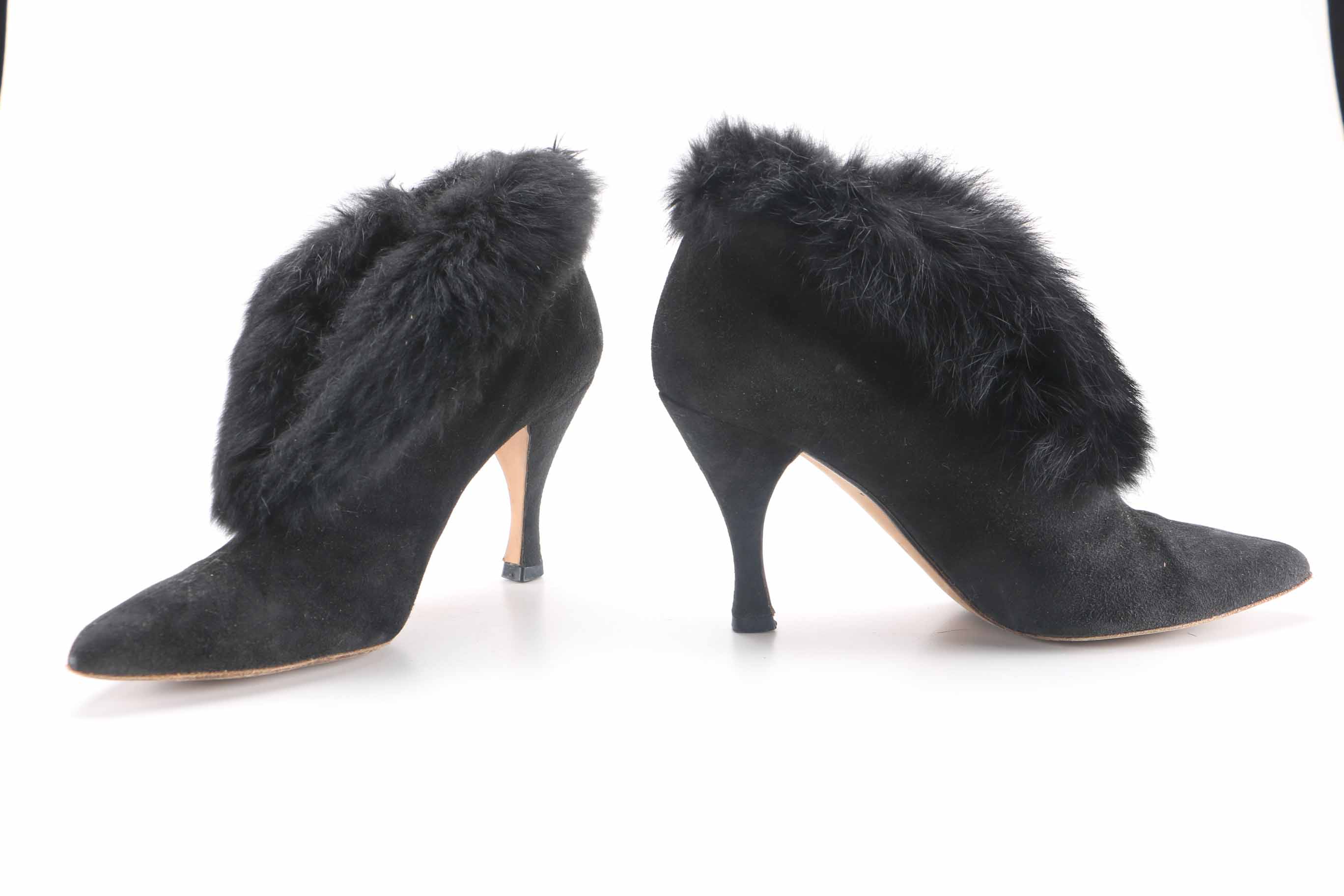 Fur Trimmed High Heels