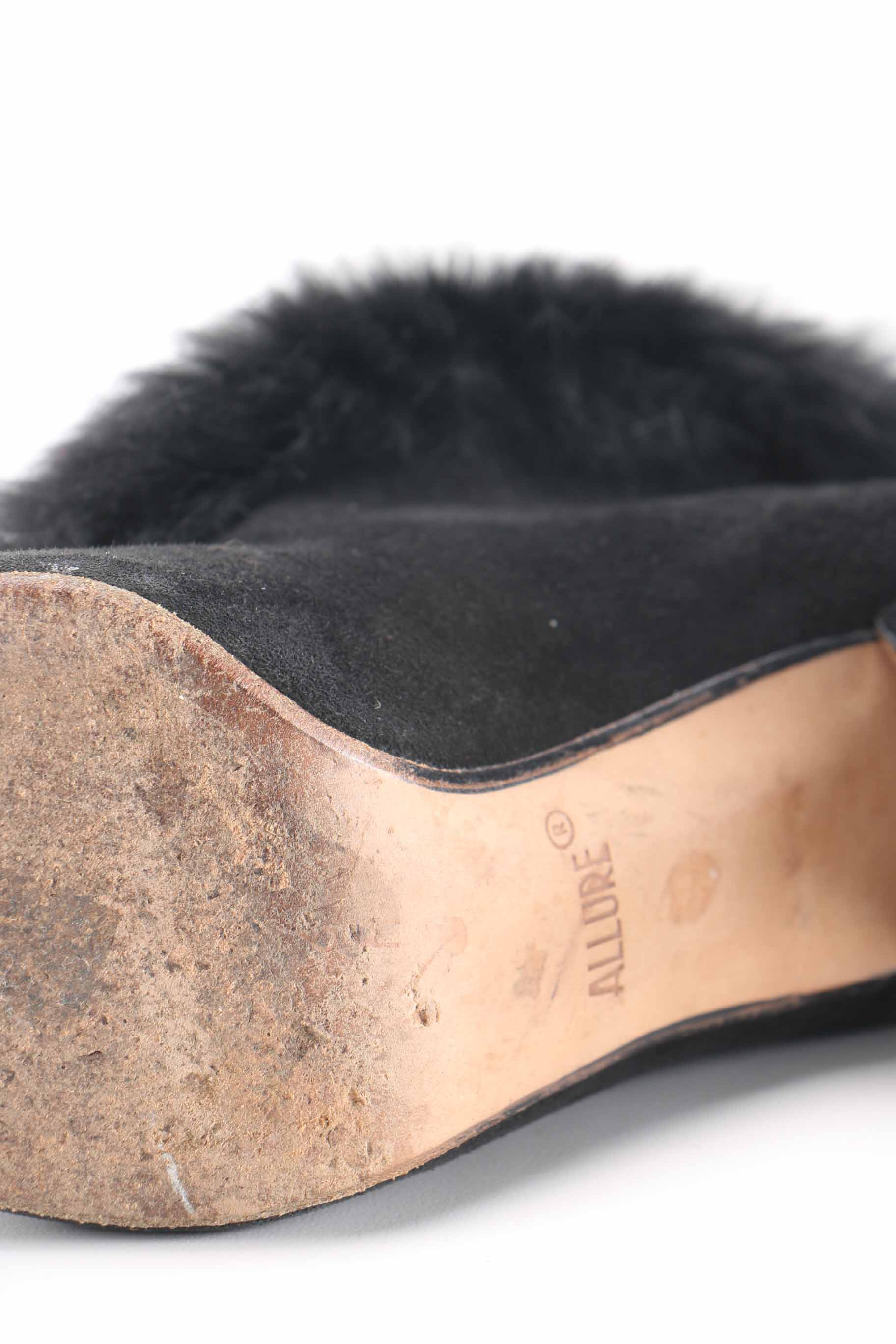 Fur Trimmed High Heels