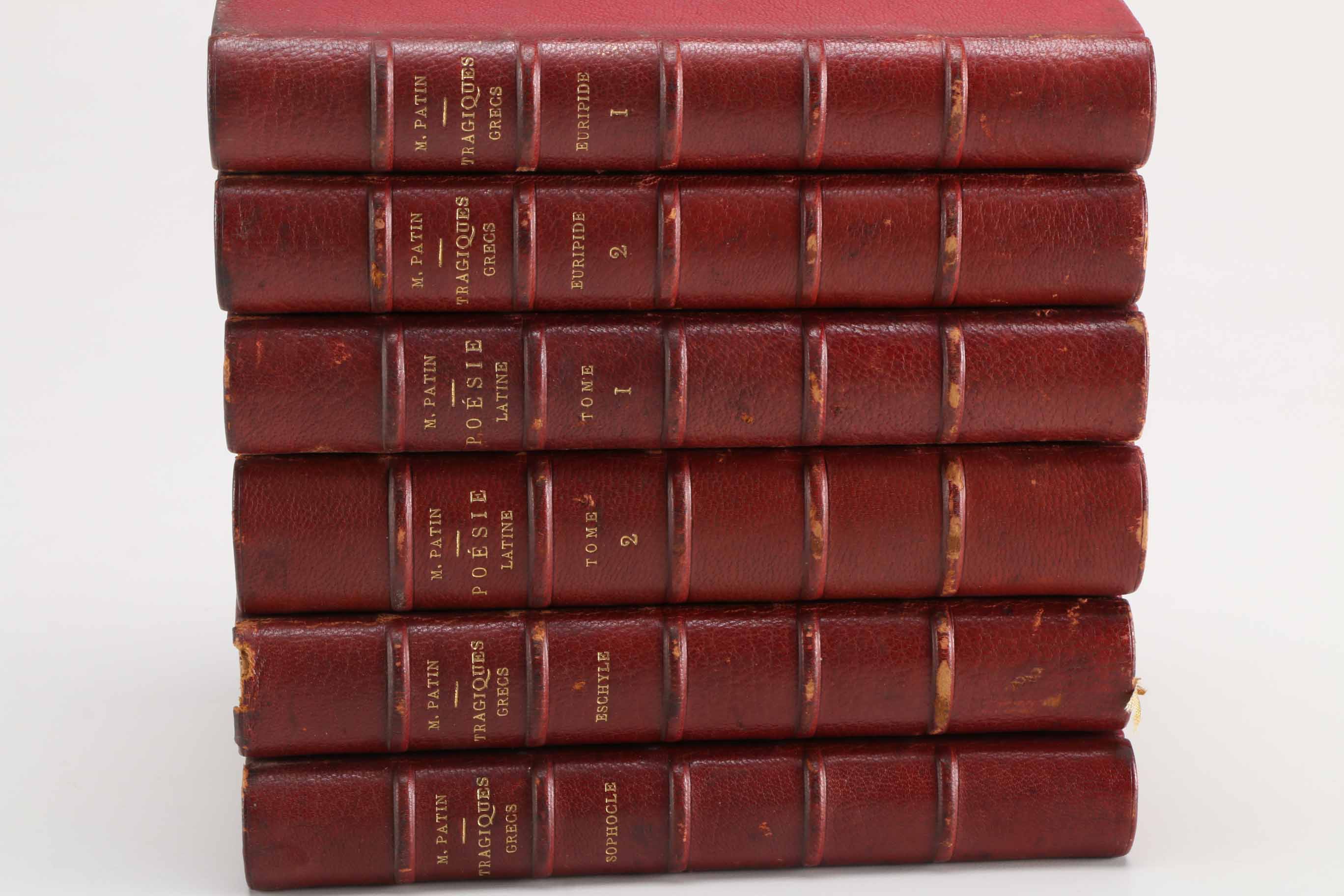 Six Antiquarian Volumes of French-Language Grecian Tragedy and Latin Poetry