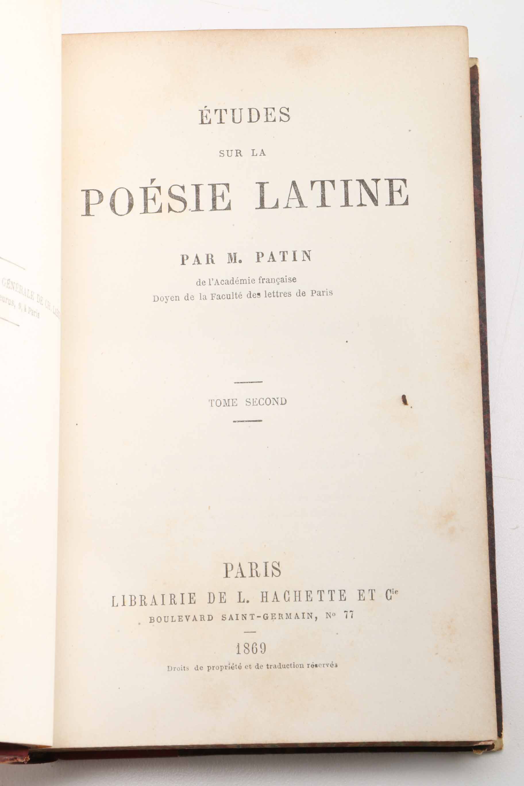 Six Antiquarian Volumes of French-Language Grecian Tragedy and Latin Poetry