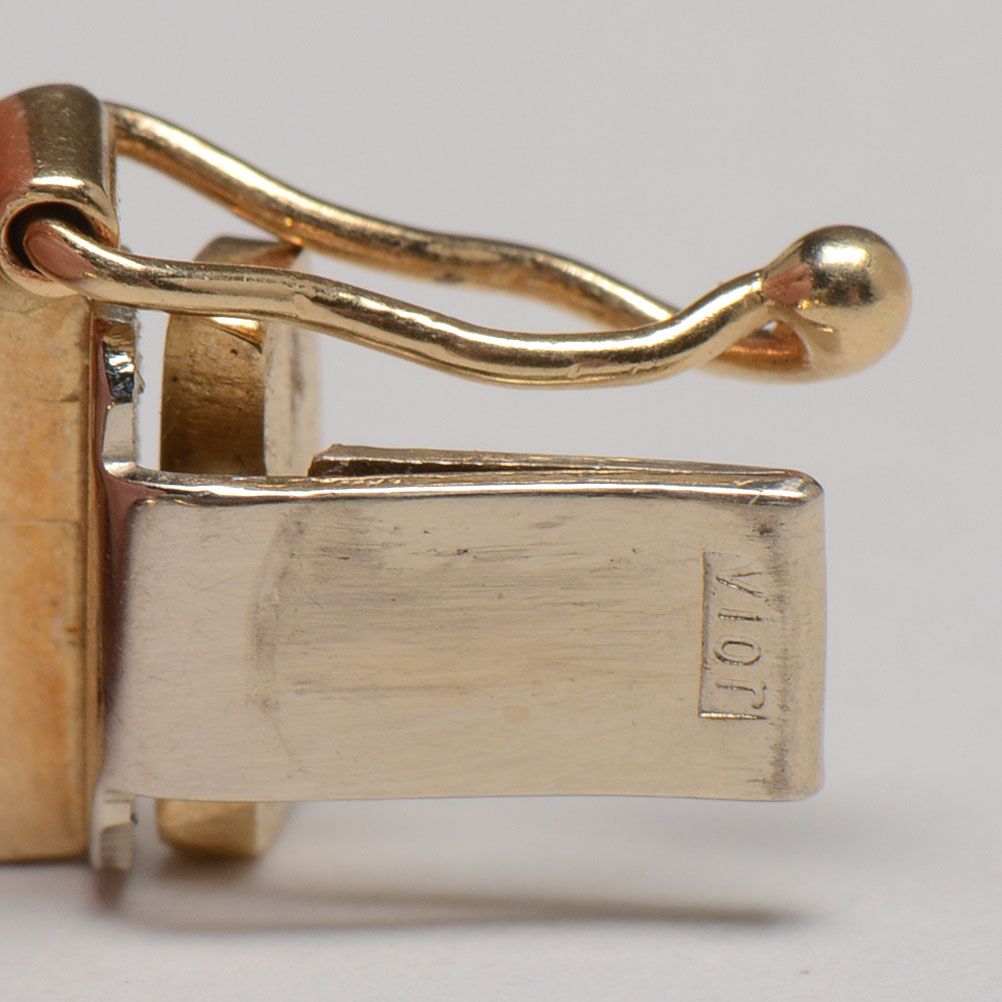 VIntage Christian Geneve 14K Yellow Gold Diamond Watch Bracelet