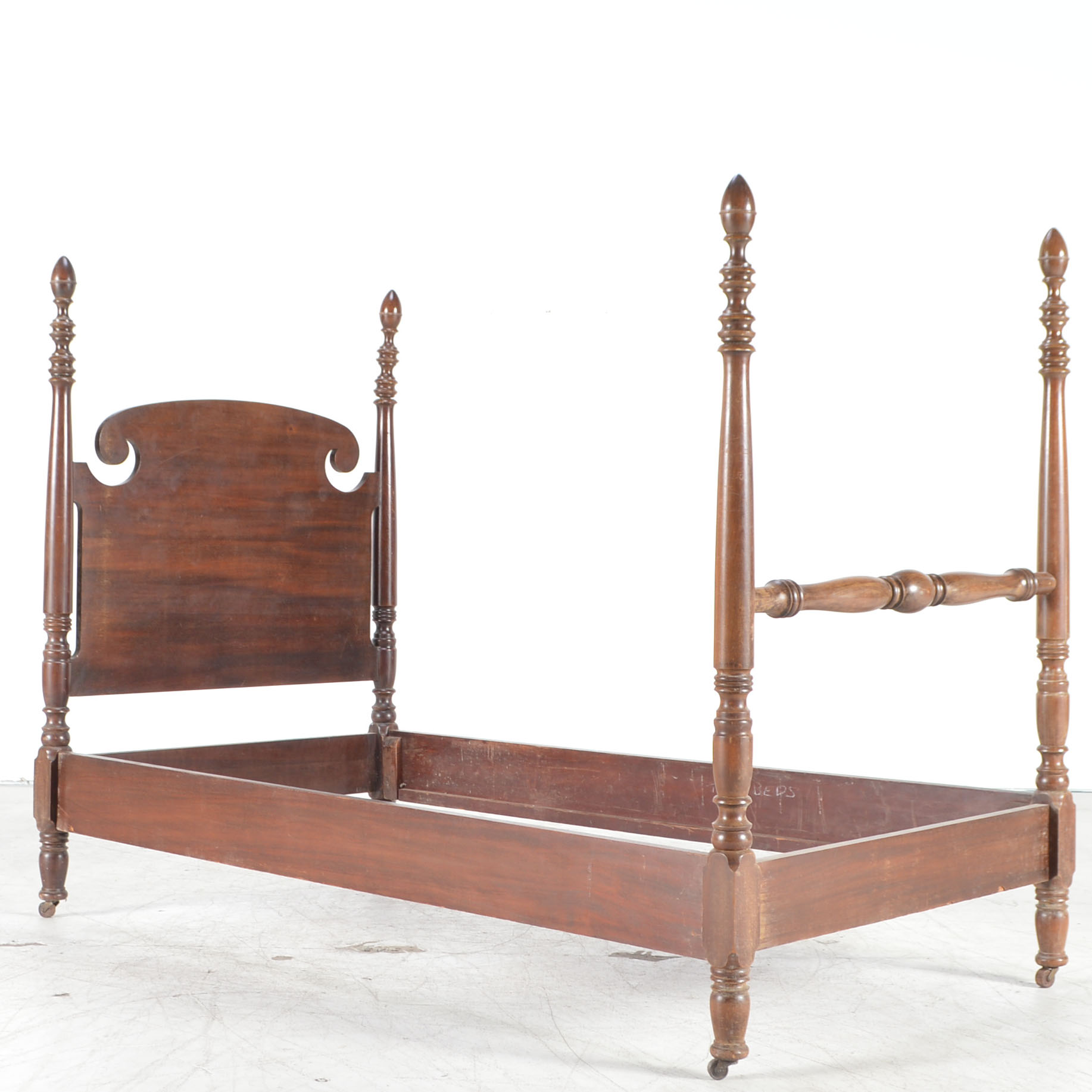 Vintage Chippendale Style Twin Bed Frame