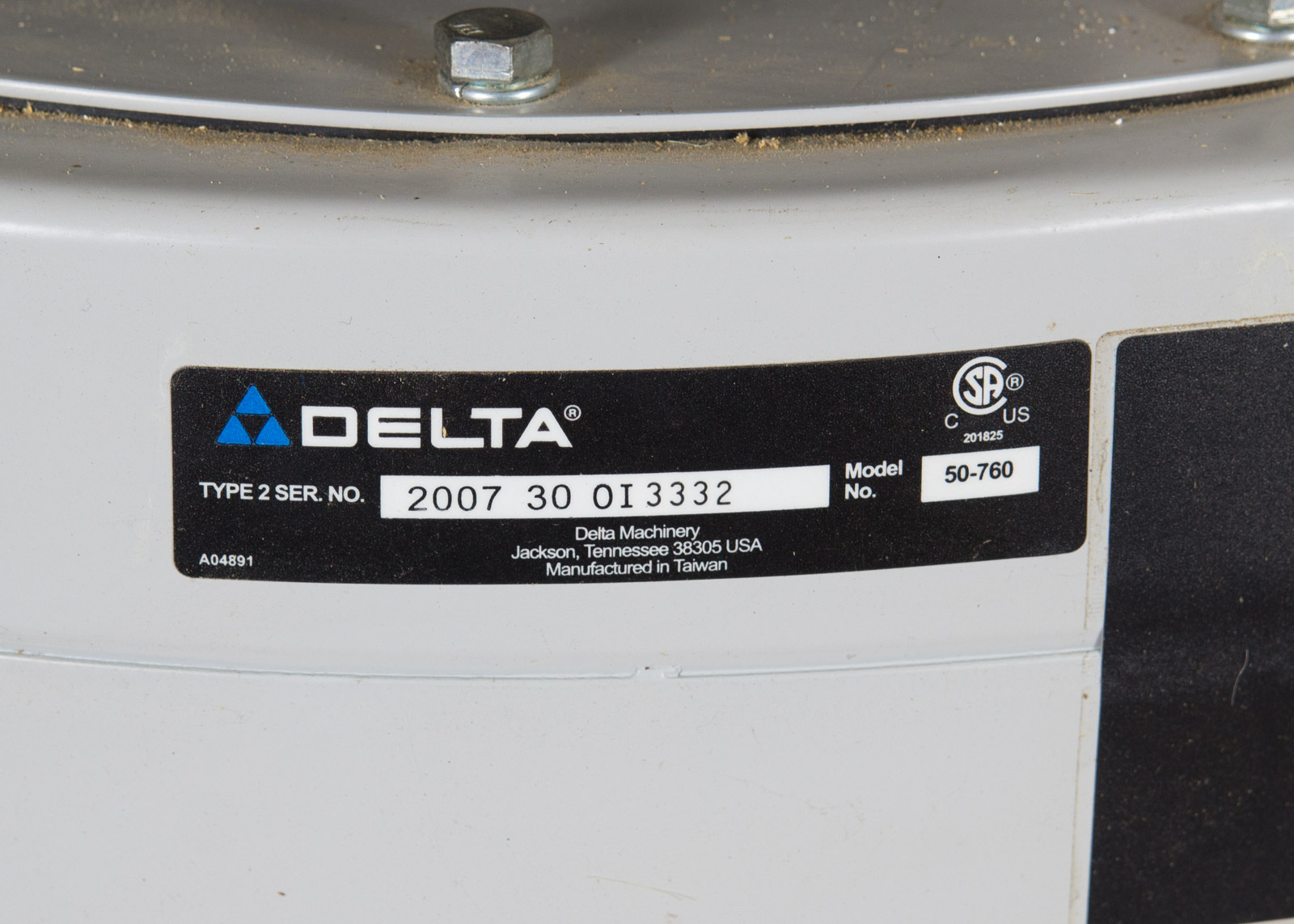 Delta Model 50-760 1-1/2 HP Dust Collector on Wheels
