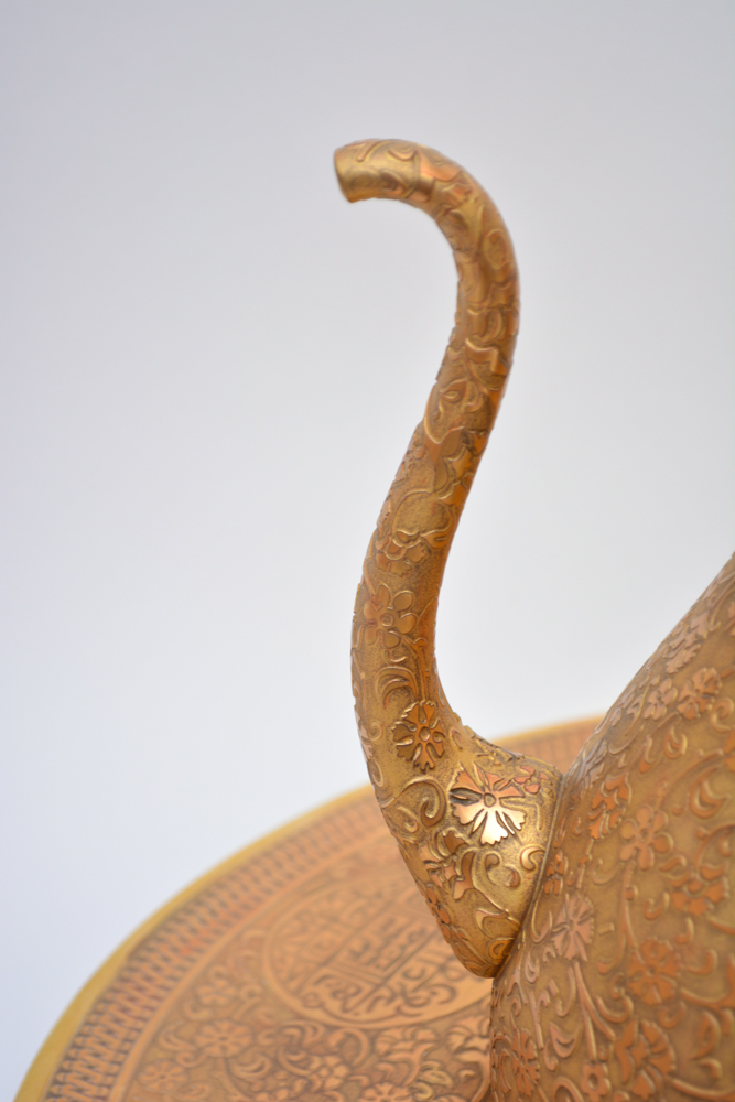 Decorium Ottoman Gold Glass Ewer with Bowl