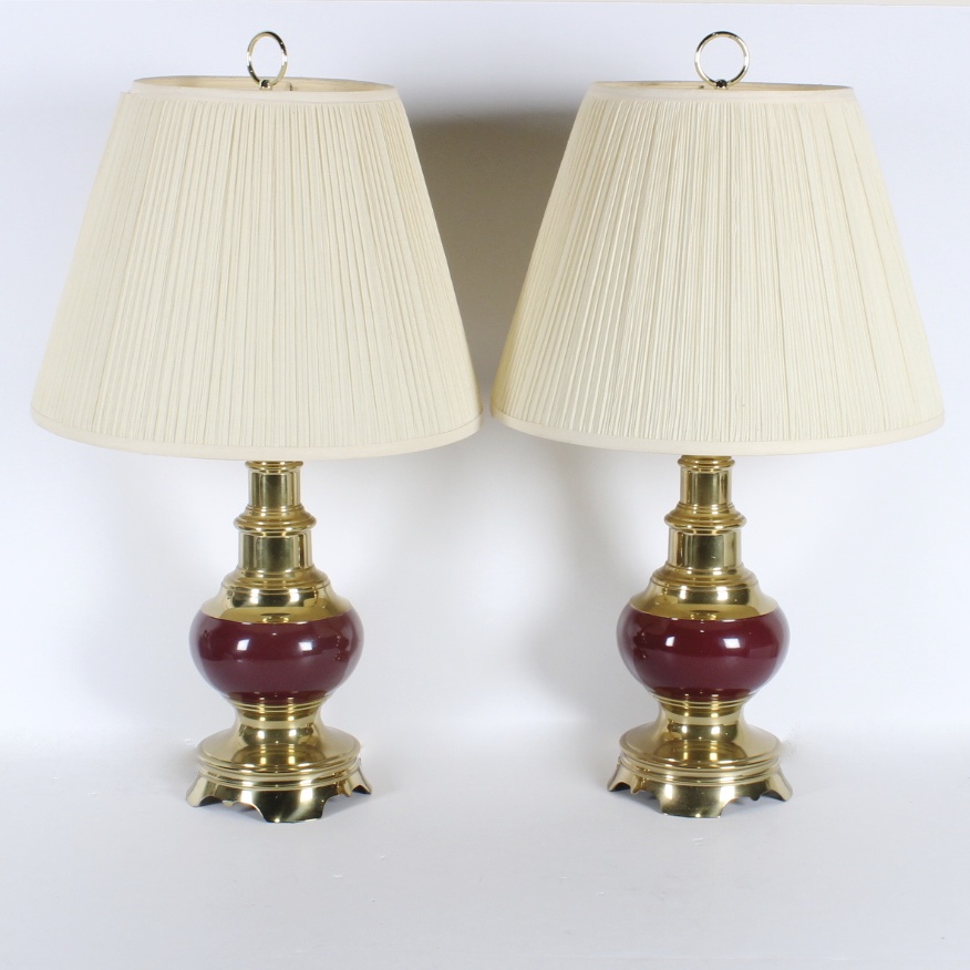 Pair of Brass Table Lamps