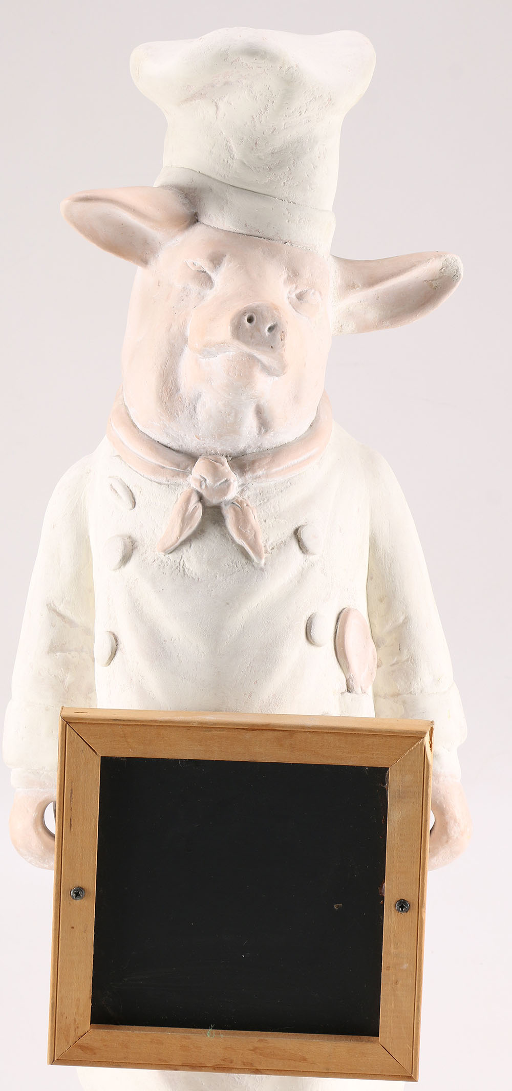 Ceramic Pig Holding Chalkboard Figurine