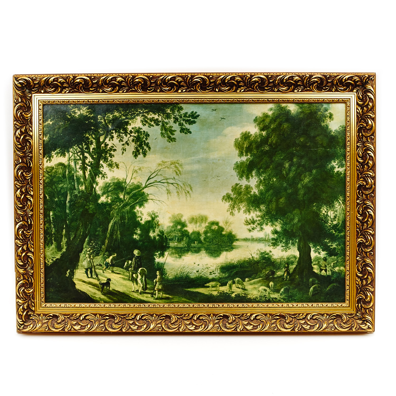 After Sebastian Vrancx Offset Lithograph "Landscape with a Lake"