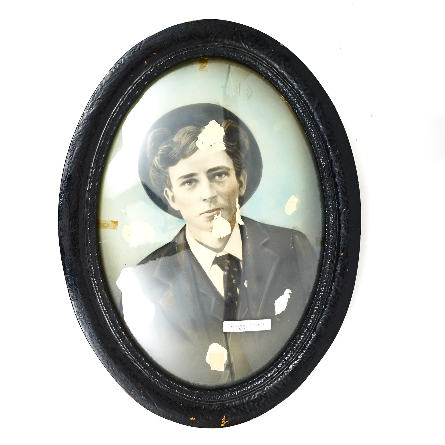 Pair of Vintage Framed Pictures in Black Oval Frames