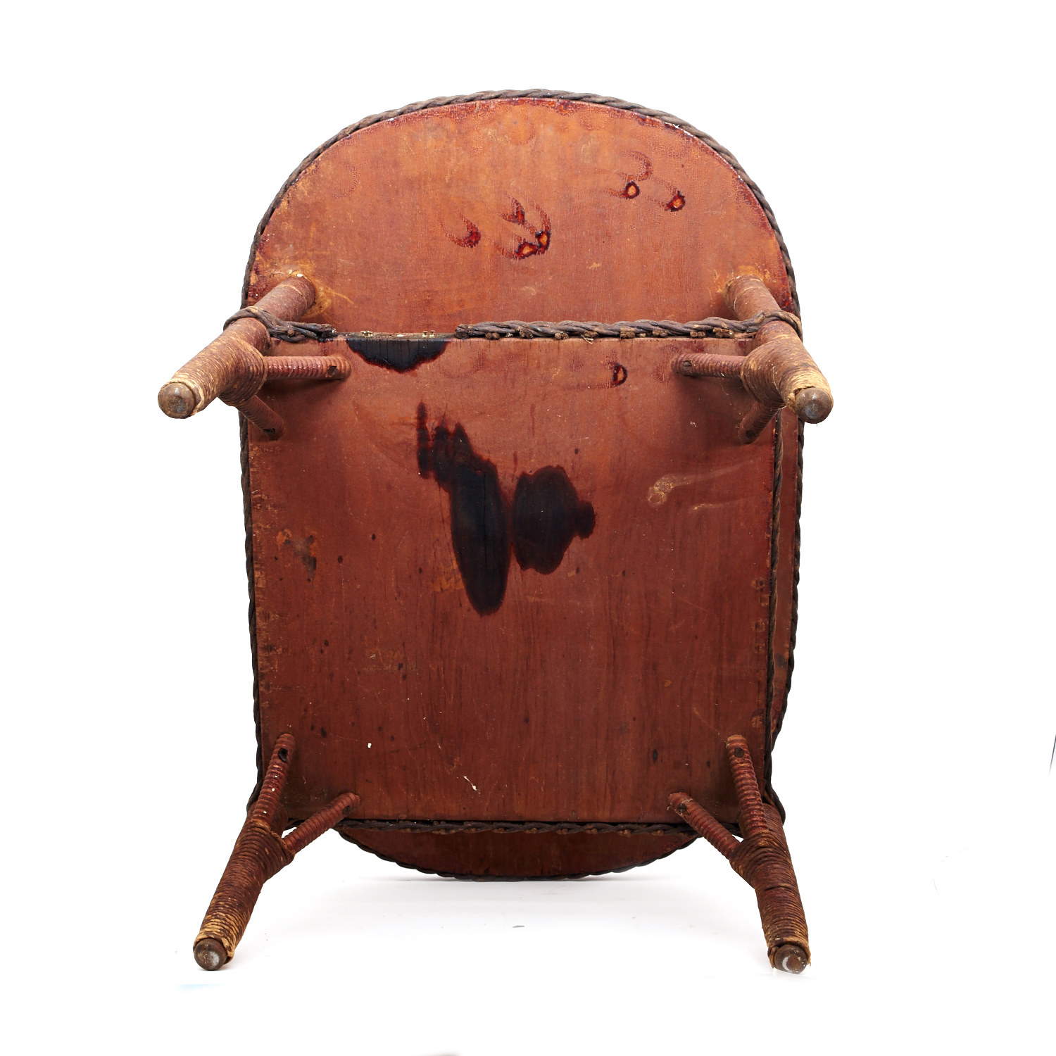 Vintage Wooden and Wicker Coffee Table