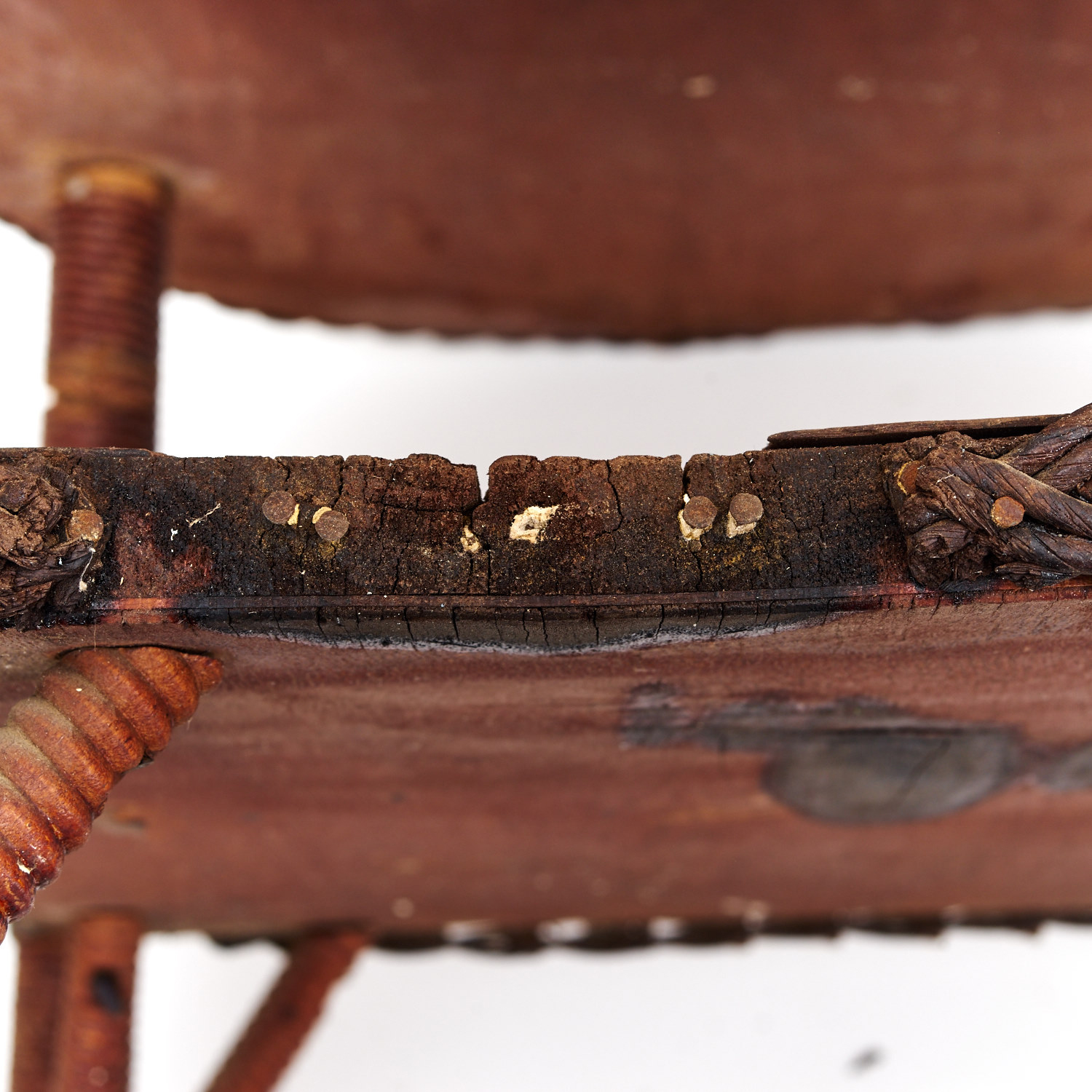 Vintage Wooden and Wicker Coffee Table