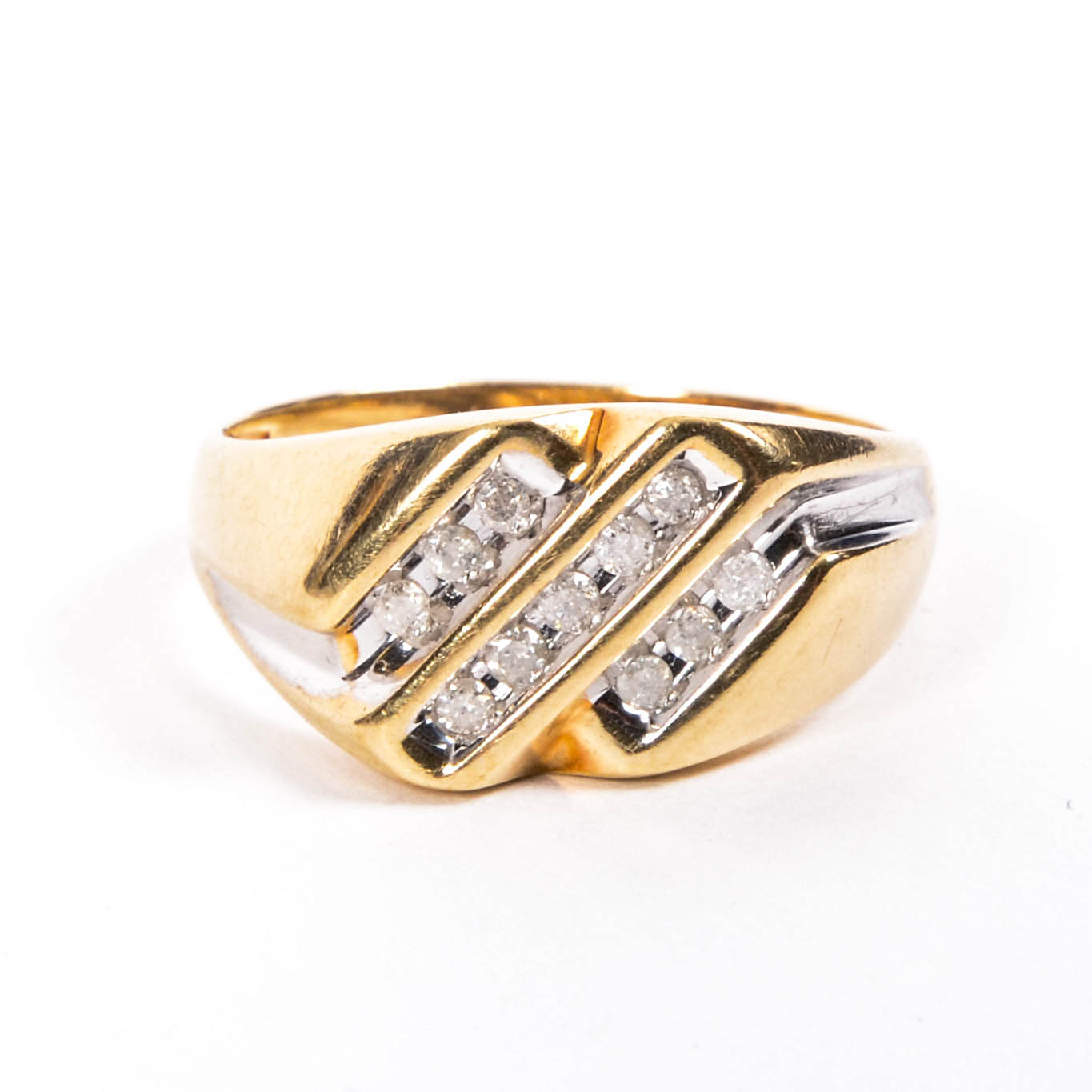 Men's 10k Gold and Diamond Ring