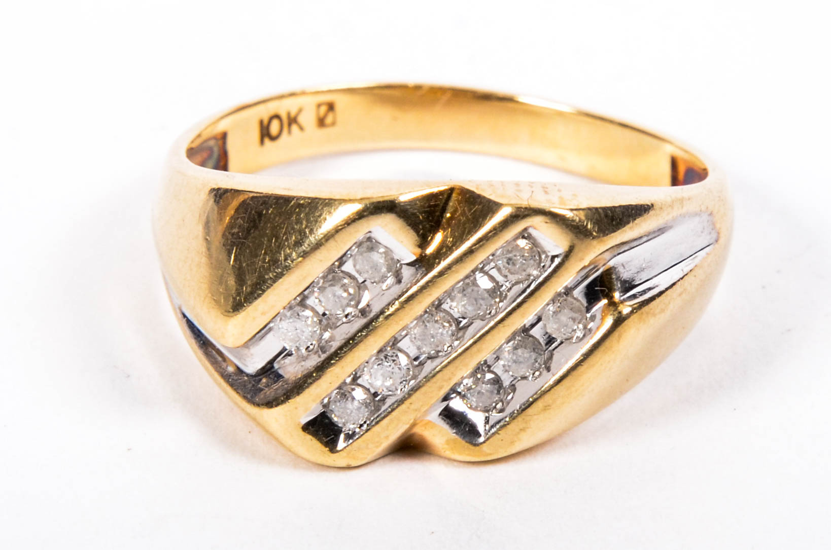 Men's 10k Gold and Diamond Ring