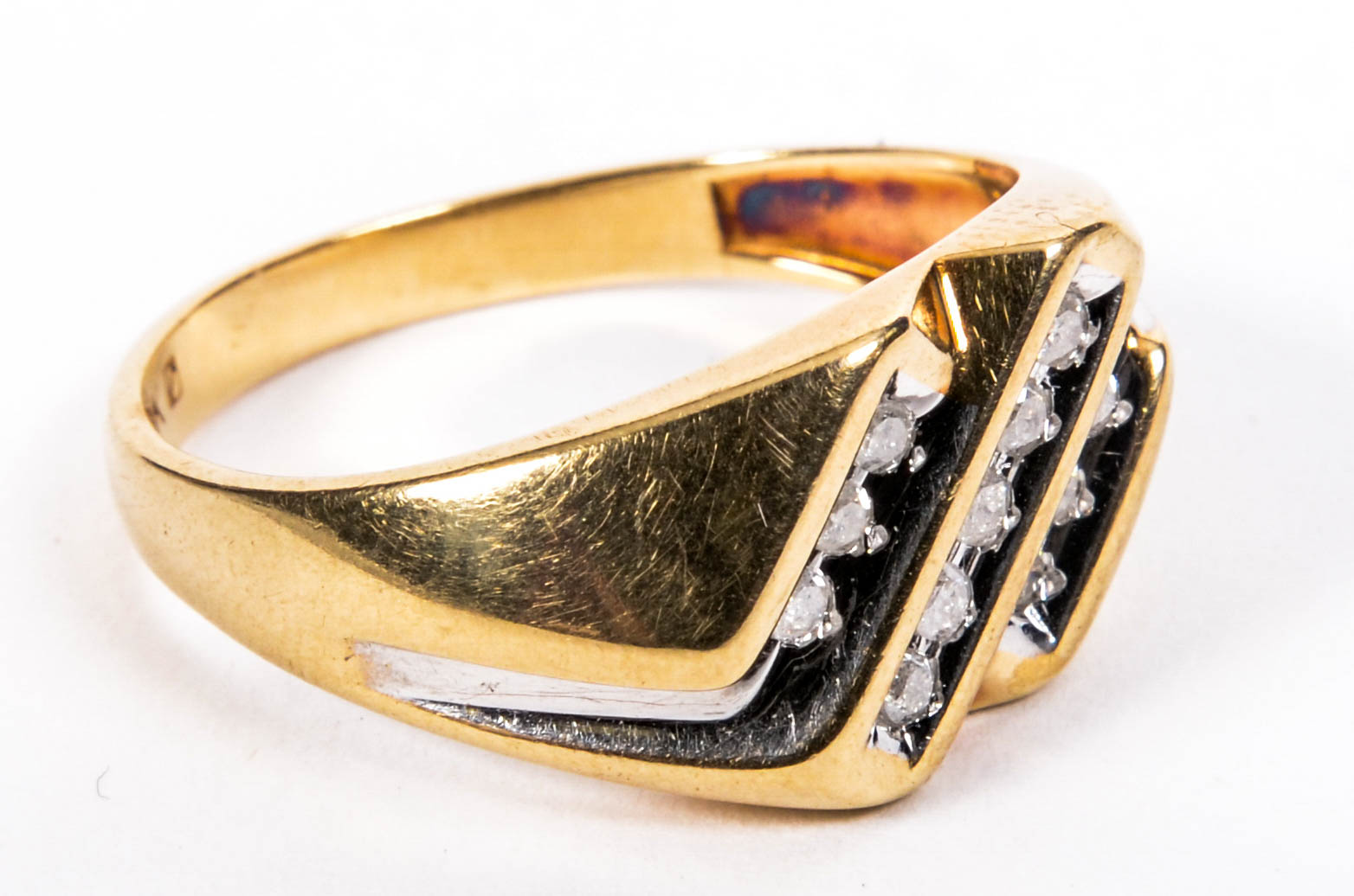 Men's 10k Gold and Diamond Ring