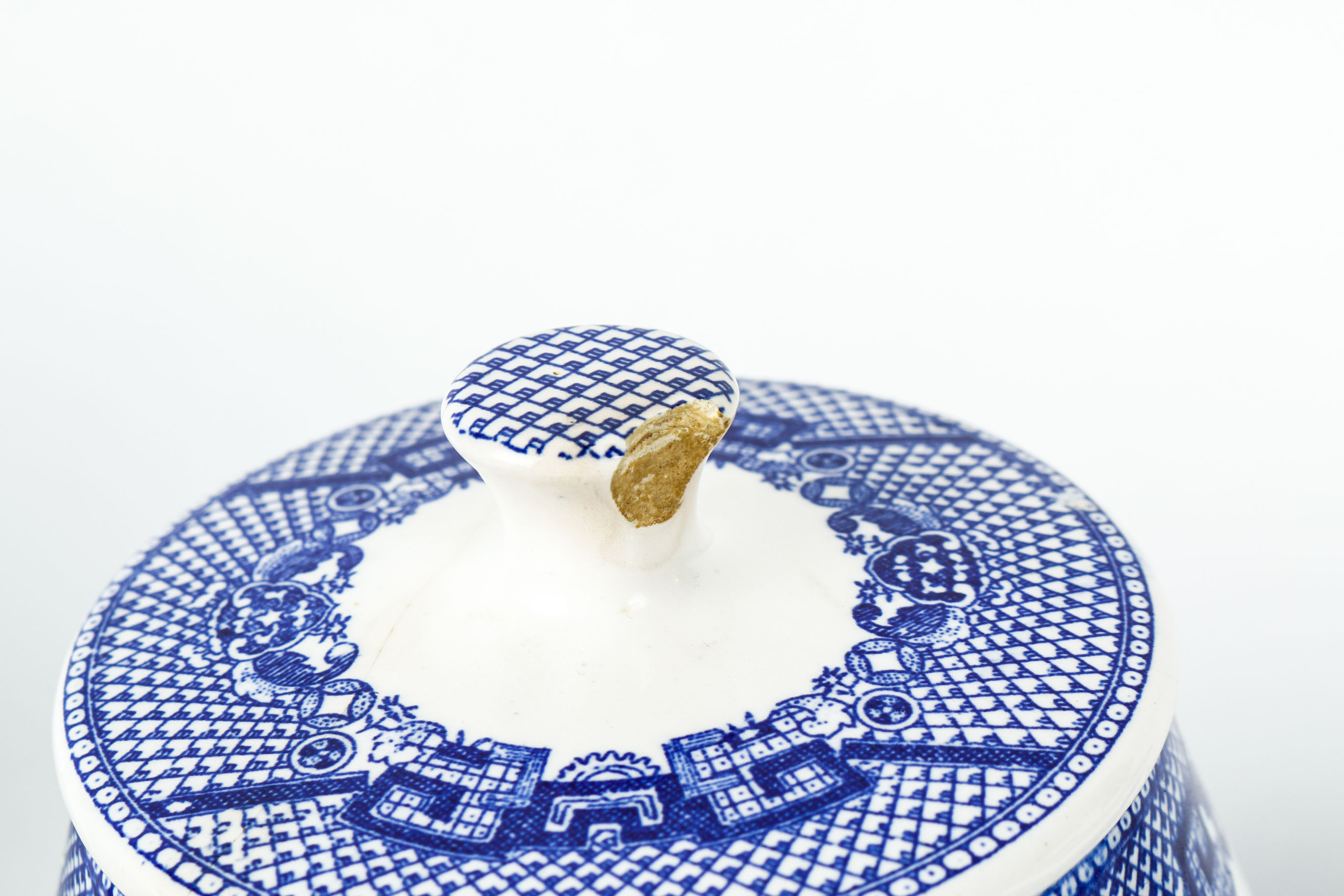 Vintage 1940s Blue Willow Creative Imports Japan Kitchen Canisters