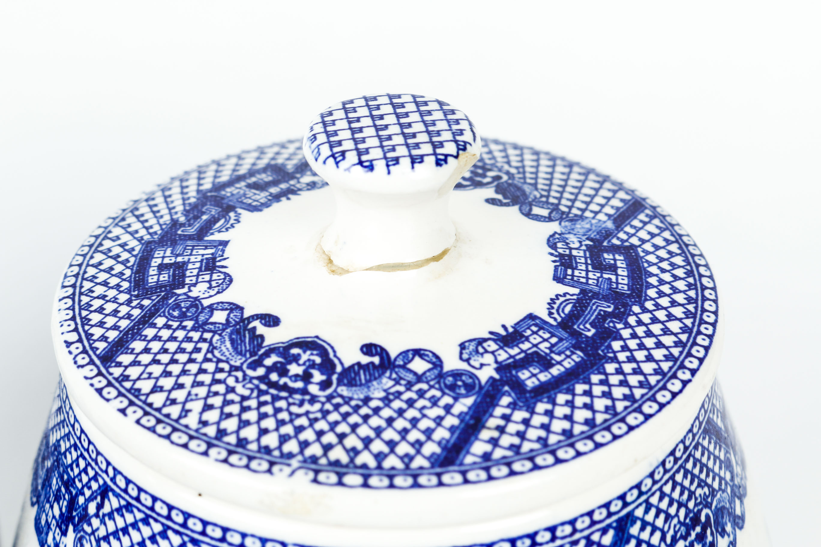 Vintage 1940s Blue Willow Creative Imports Japan Kitchen Canisters