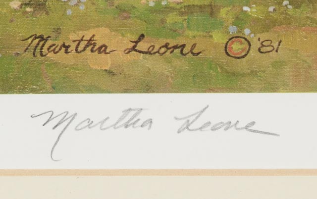 Martha Leone Signed Limited Edition Offset Lithograph "Sunshine Fair"