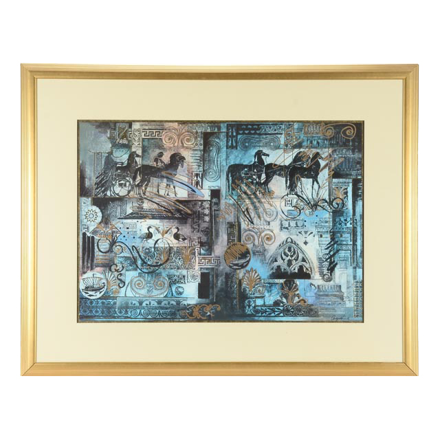 Offset Lithograph with Gold Foil Accents