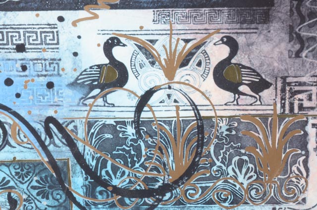 Offset Lithograph with Gold Foil Accents