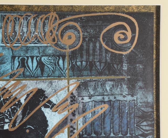 Offset Lithograph with Gold Foil Accents