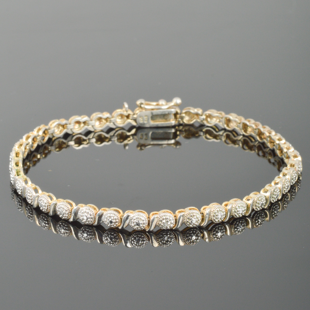 Sterling Silver Diamond Tennis Bracelet