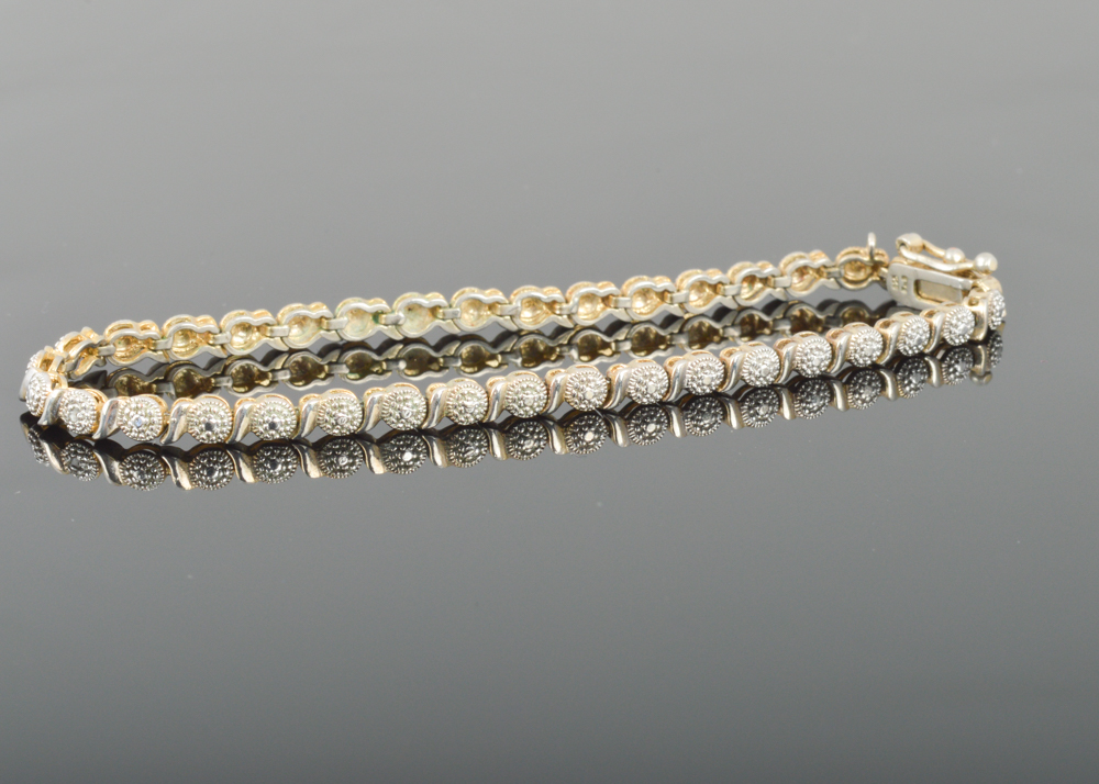 Sterling Silver Diamond Tennis Bracelet
