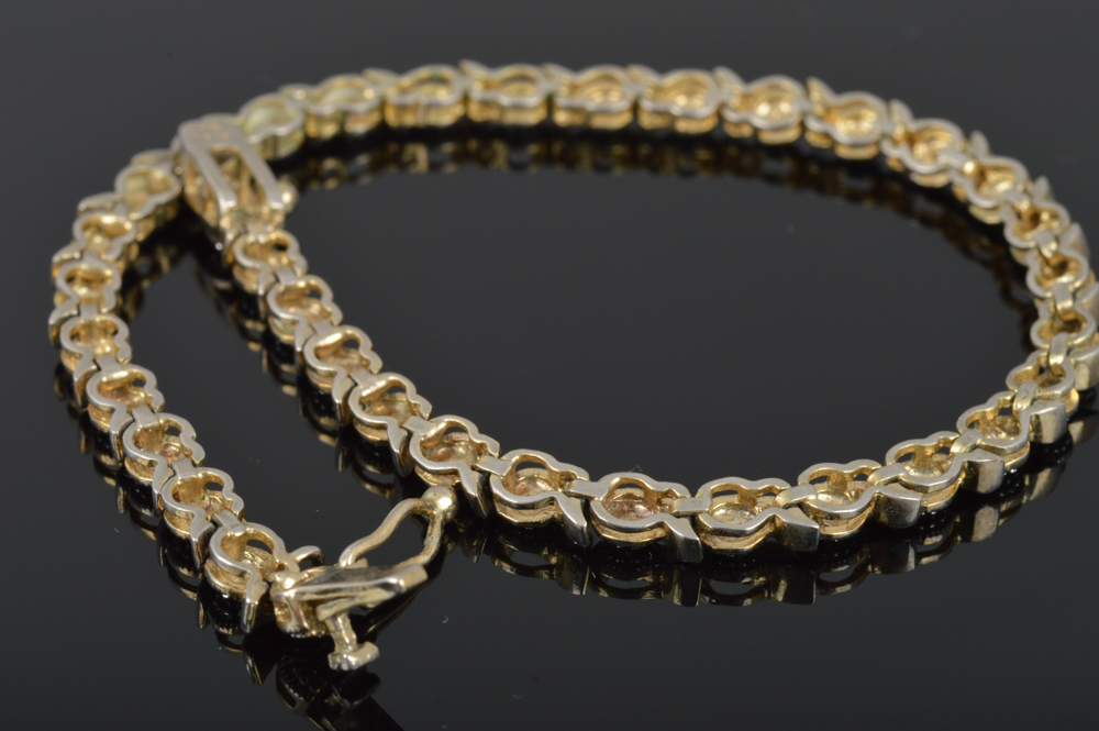 Sterling Silver Diamond Tennis Bracelet