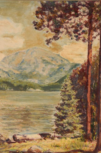 H. Kinker Original Oil on Academy Board Landscape