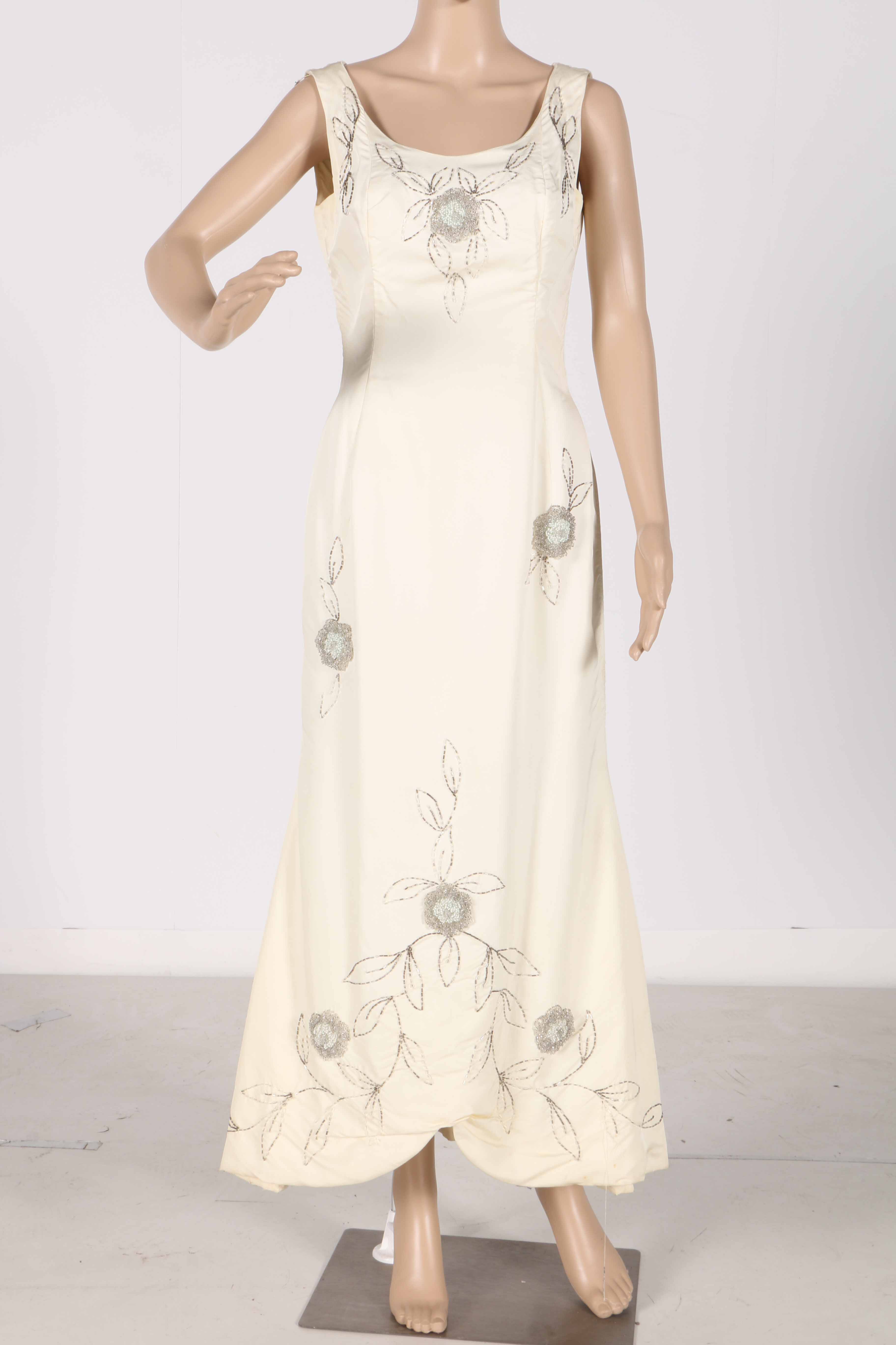 1960s-Era Beaded Floral Dress