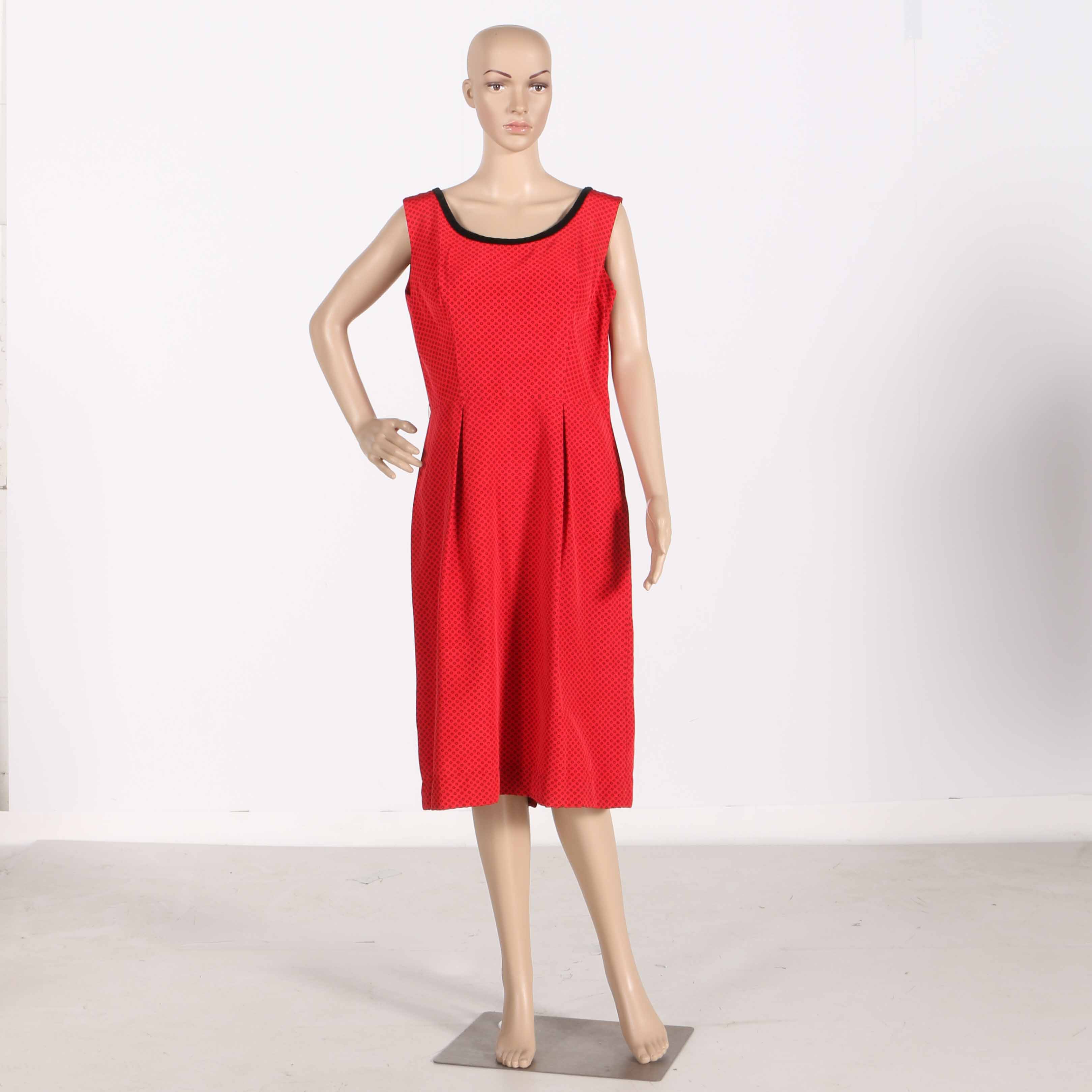 Vintage Red with Black Diamonds Cocktail Dress