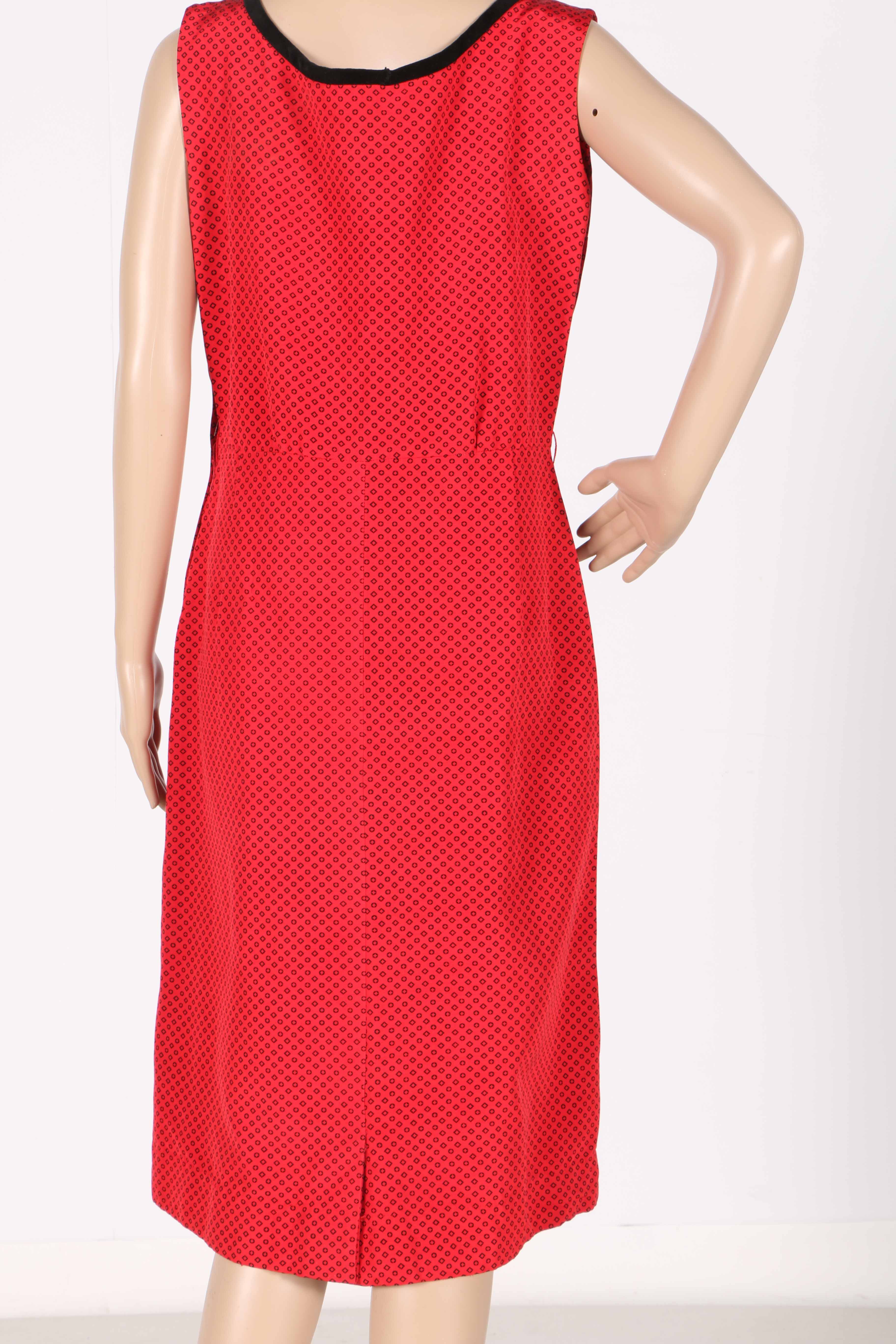 Vintage Red with Black Diamonds Cocktail Dress