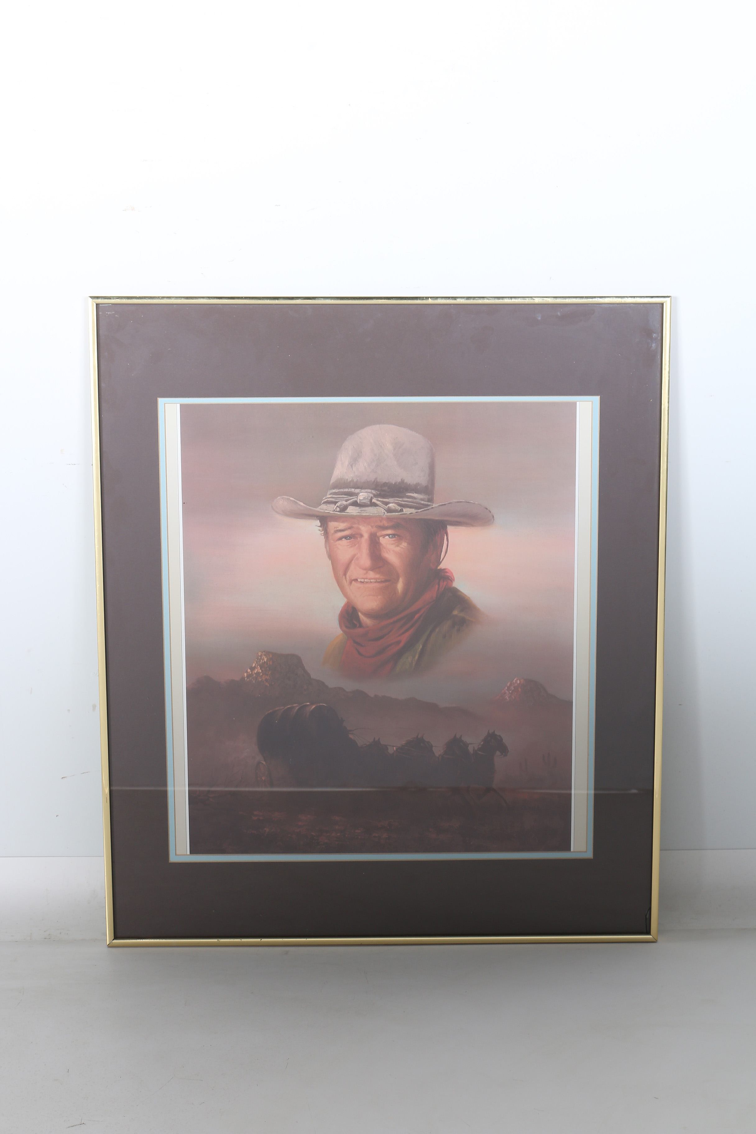 Framed Movie Posters for John Wayne and Clint Eastwood Westerns