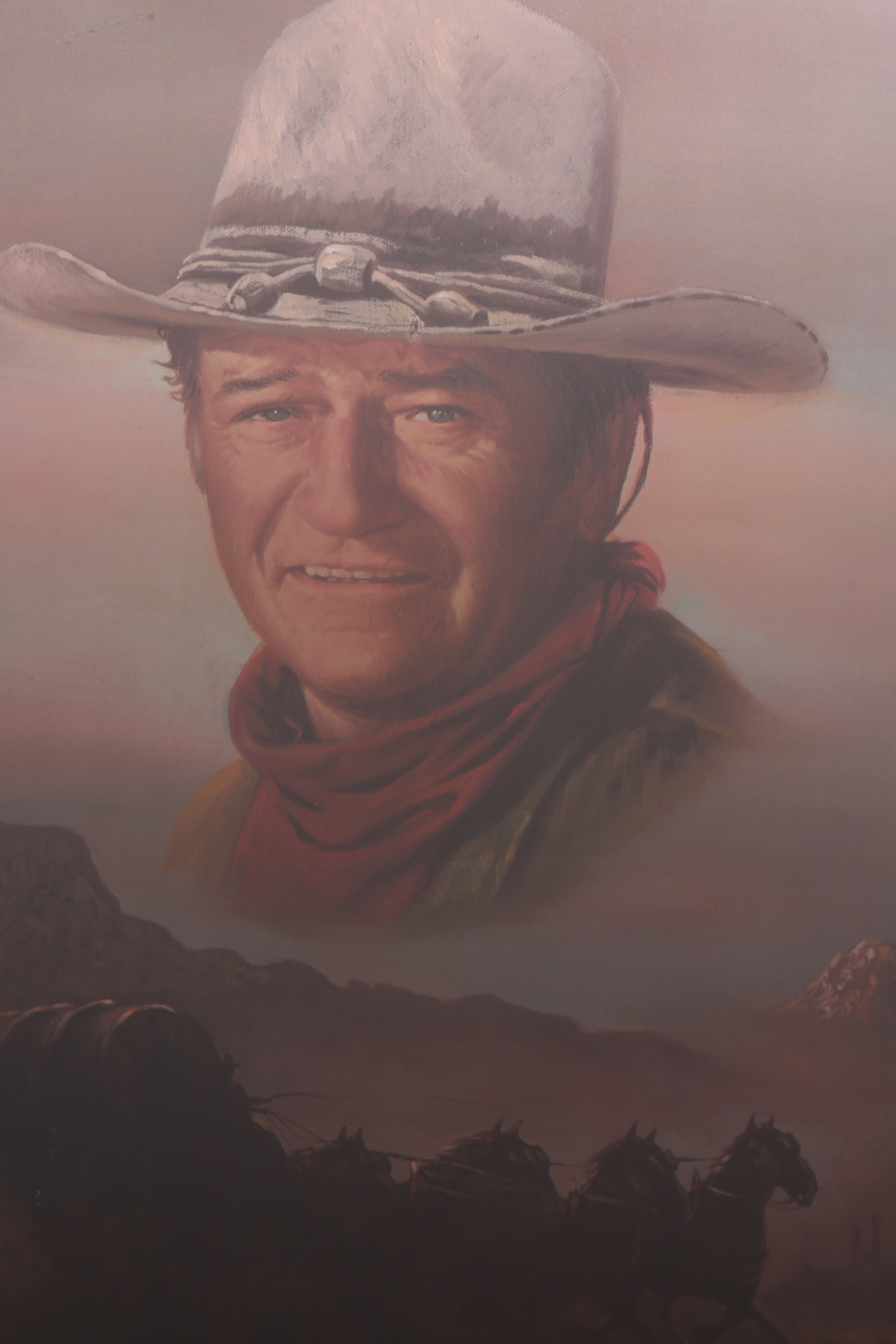 Framed Movie Posters for John Wayne and Clint Eastwood Westerns